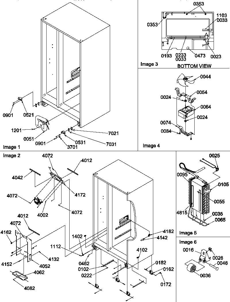 04 - DRAIN SYSTEM, ROLLERS, AND EVAP ASSY