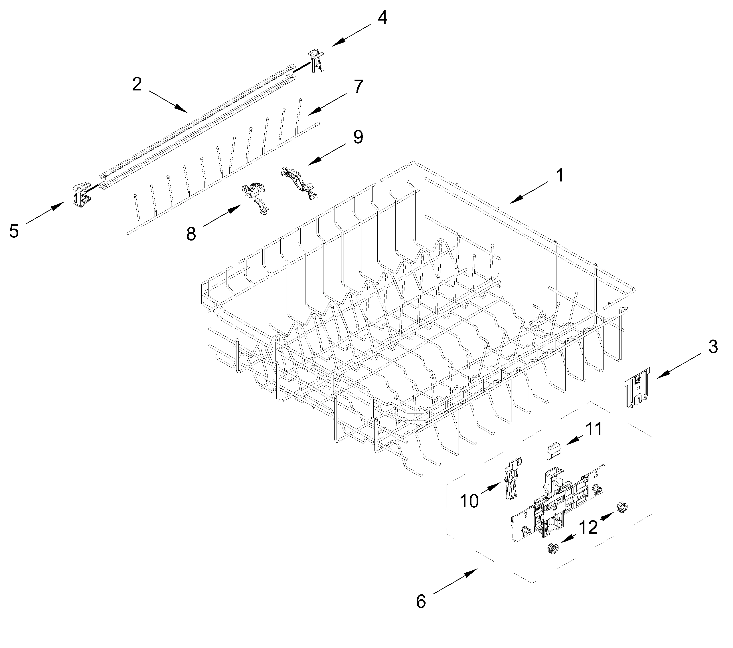 UPPER RACK AND TRACK PARTS