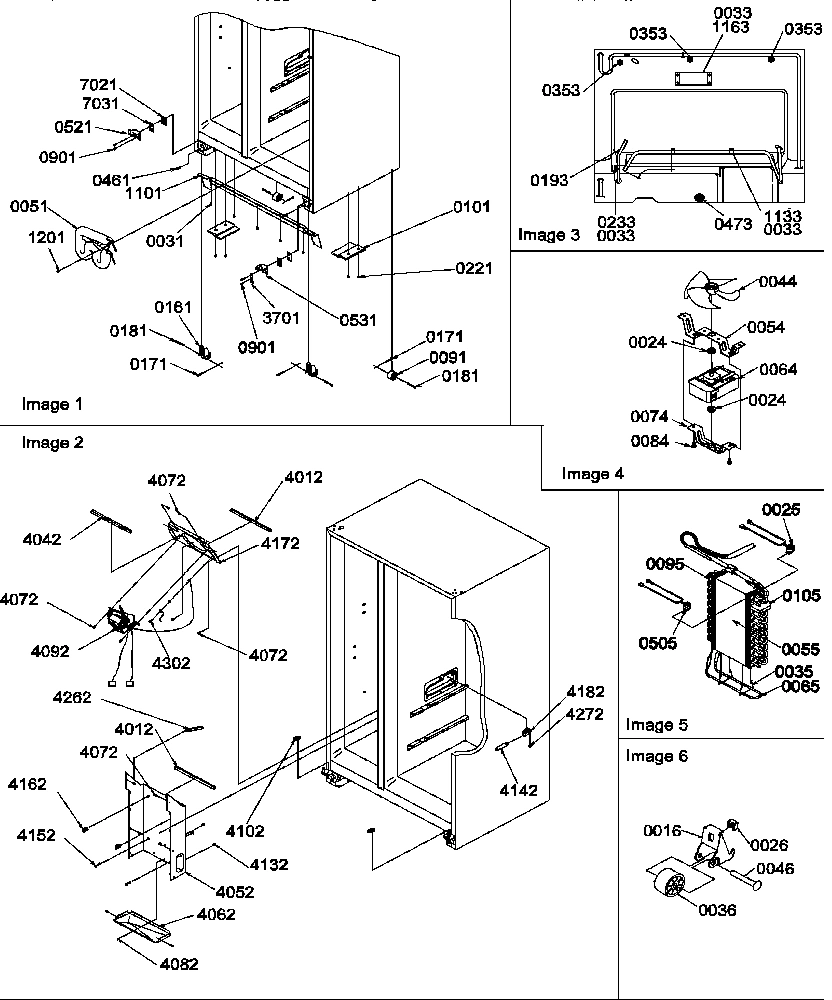 04 - DRAIN SYSTEMS, ROLLERS, AND EVAP ASSY