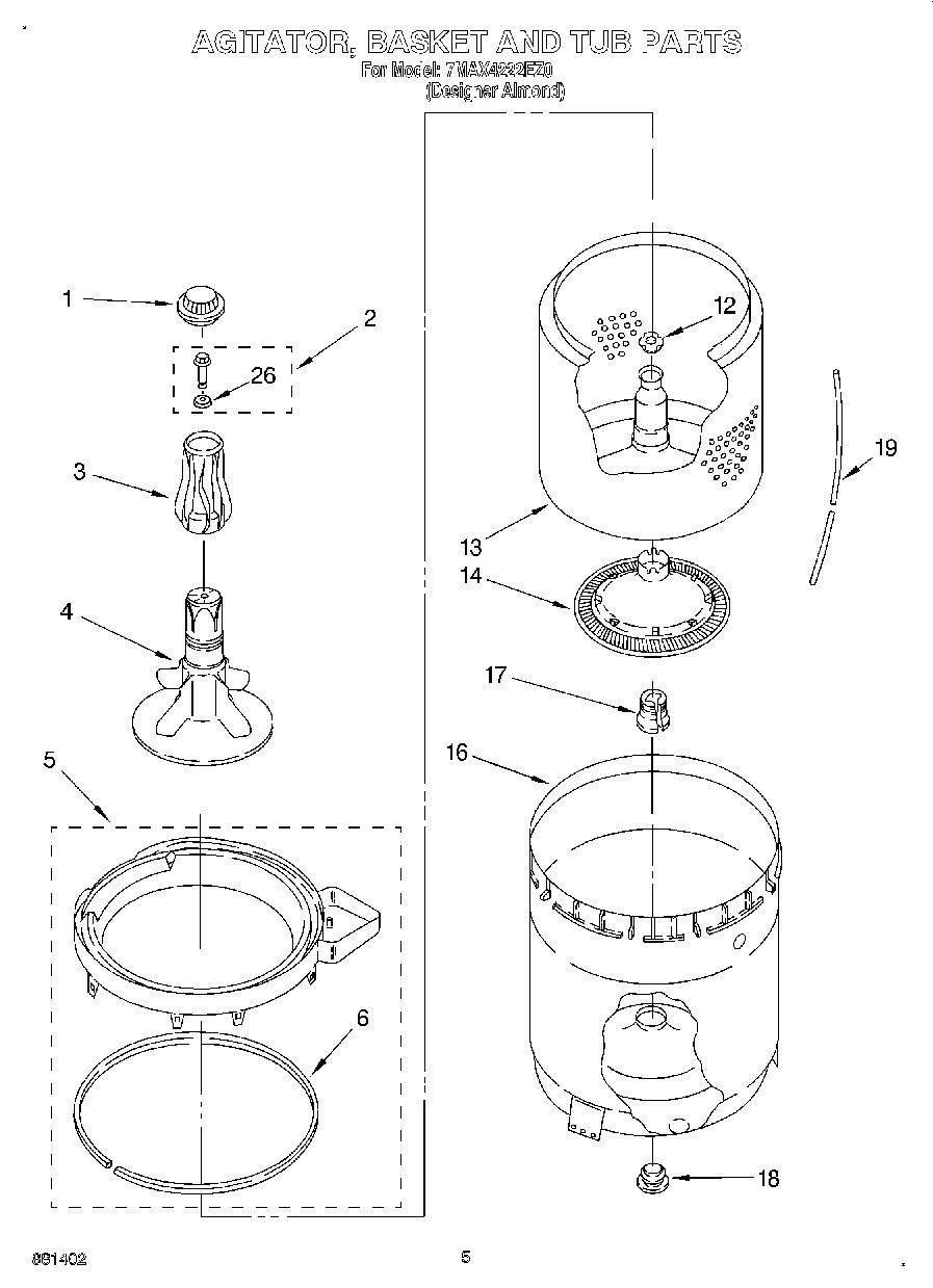 03 - AGITATOR, BASKET & TUB