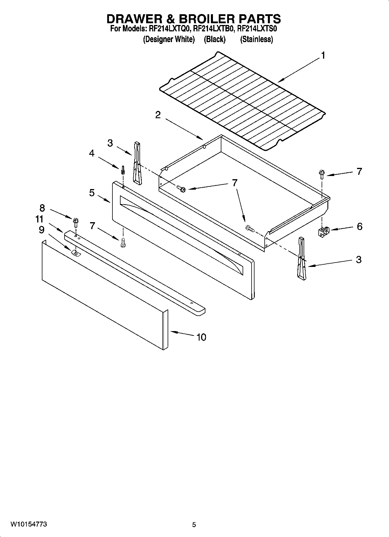 04 - DRAWER & BROILER PARTS