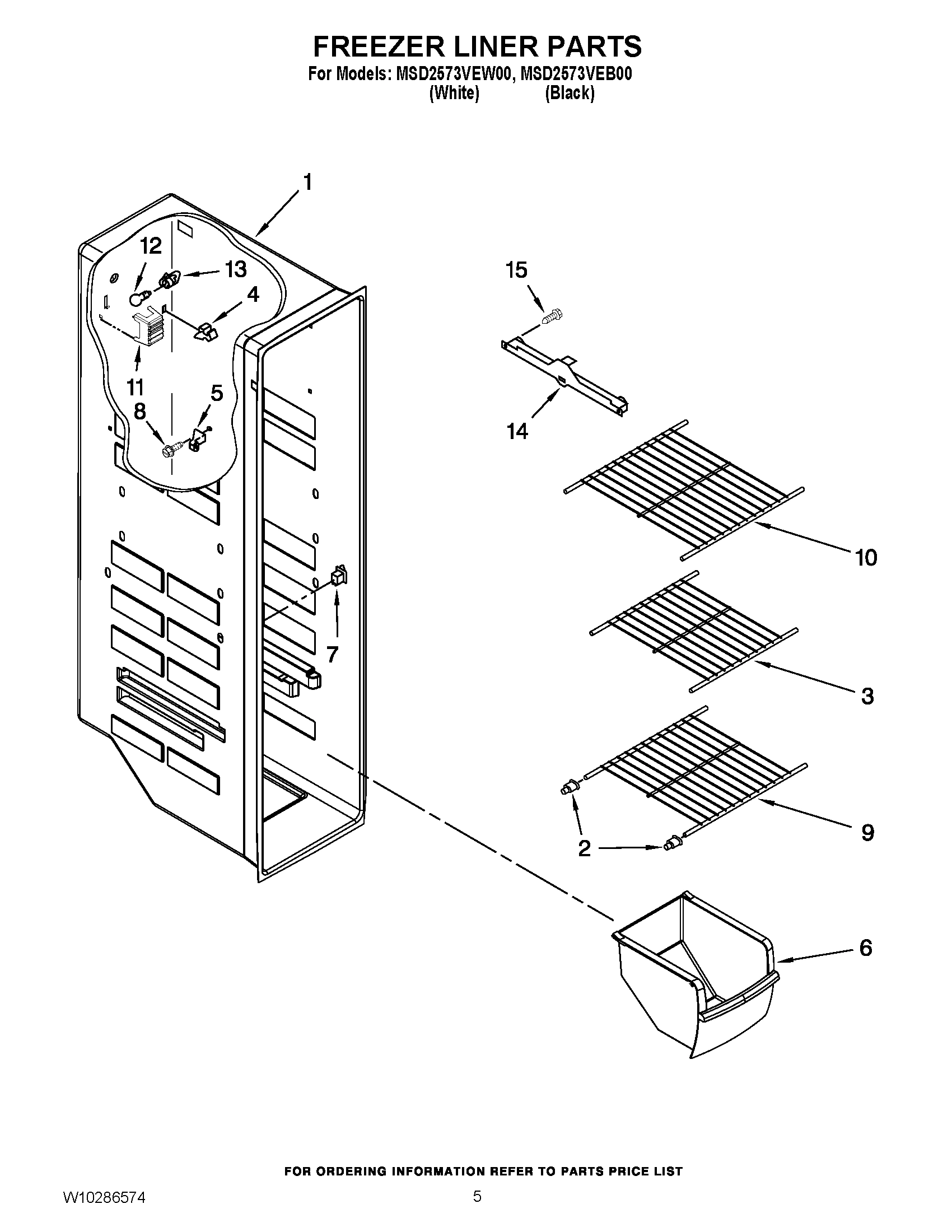 04 - FREEZER LINER PARTS