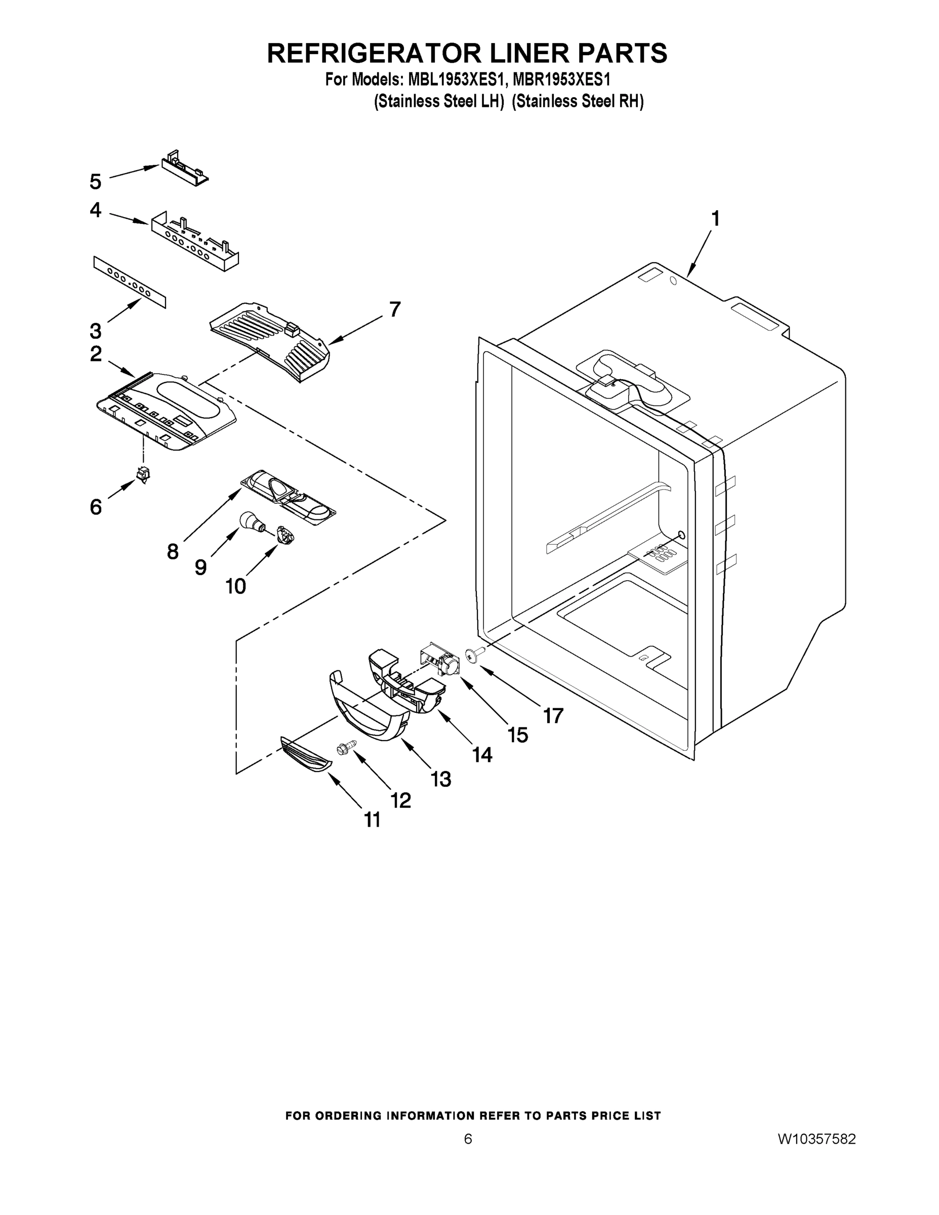 04 - REFRIGERATOR LINER PARTS