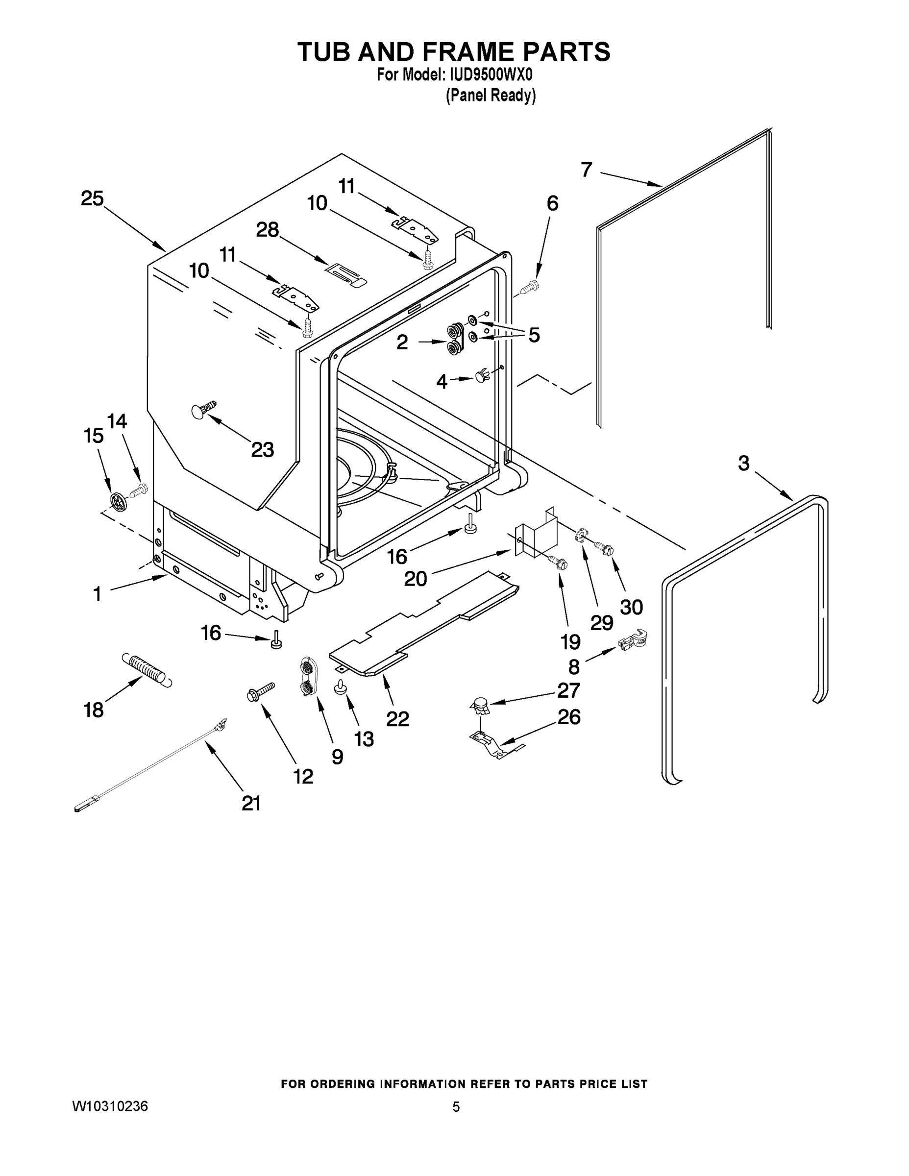 05 - TUB AND FRAME PARTS