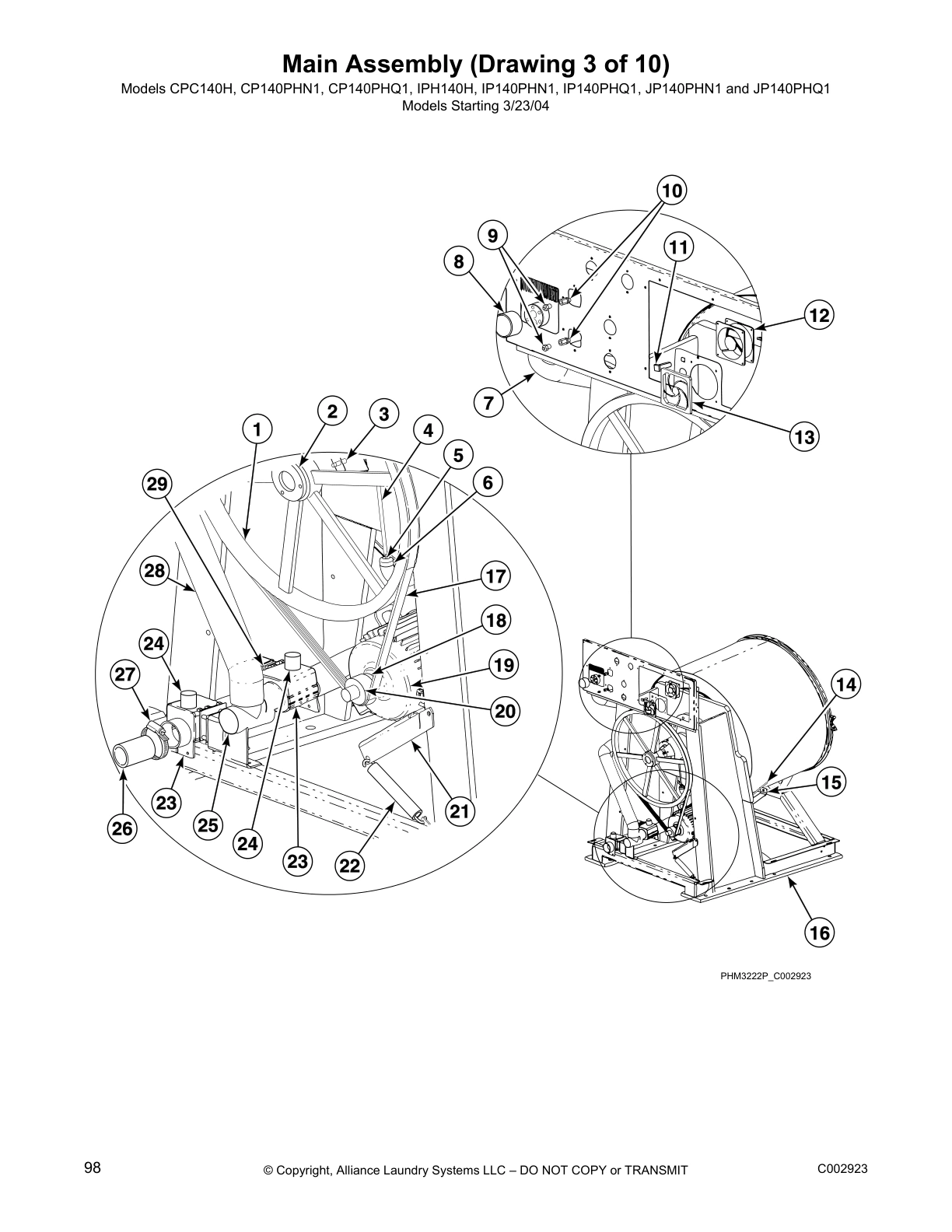 Main Assembly (Drawing 3 of 10)