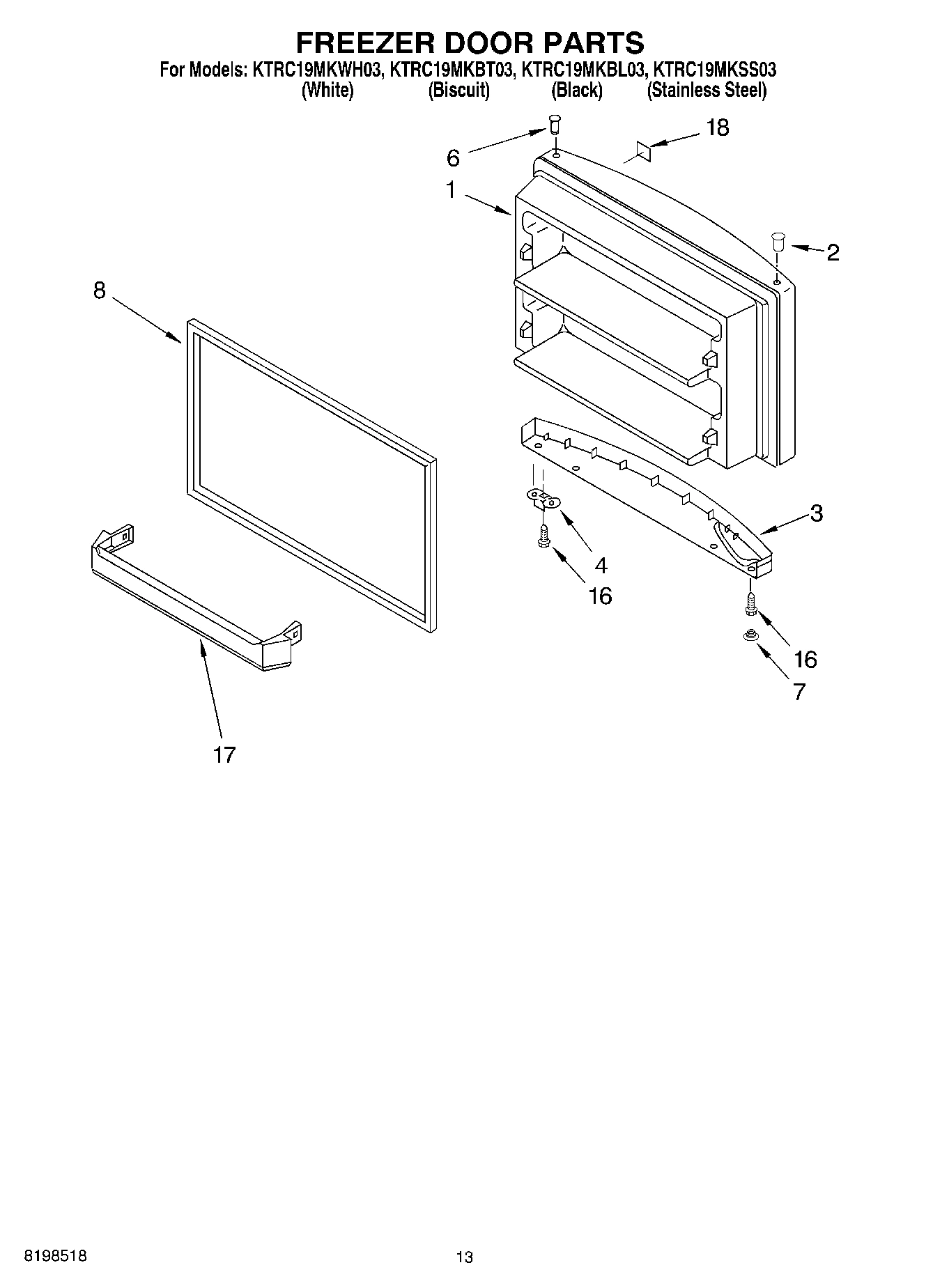 07 - FREEZER DOOR PARTS, OPTIONAL PARTS