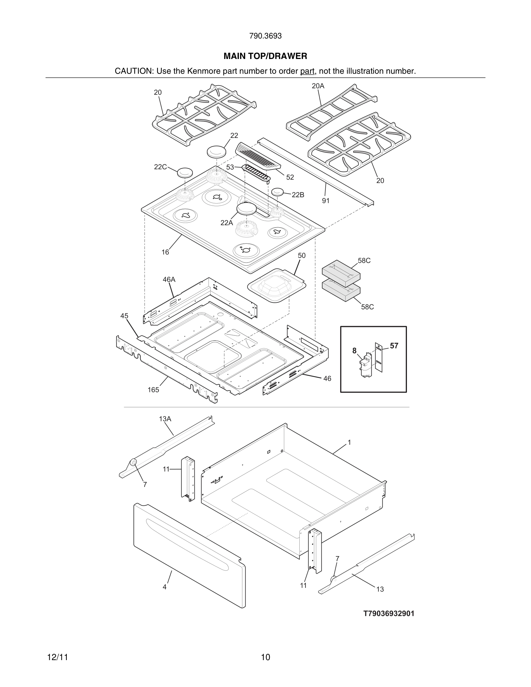 11 - MAIN TOP/DRAWER
