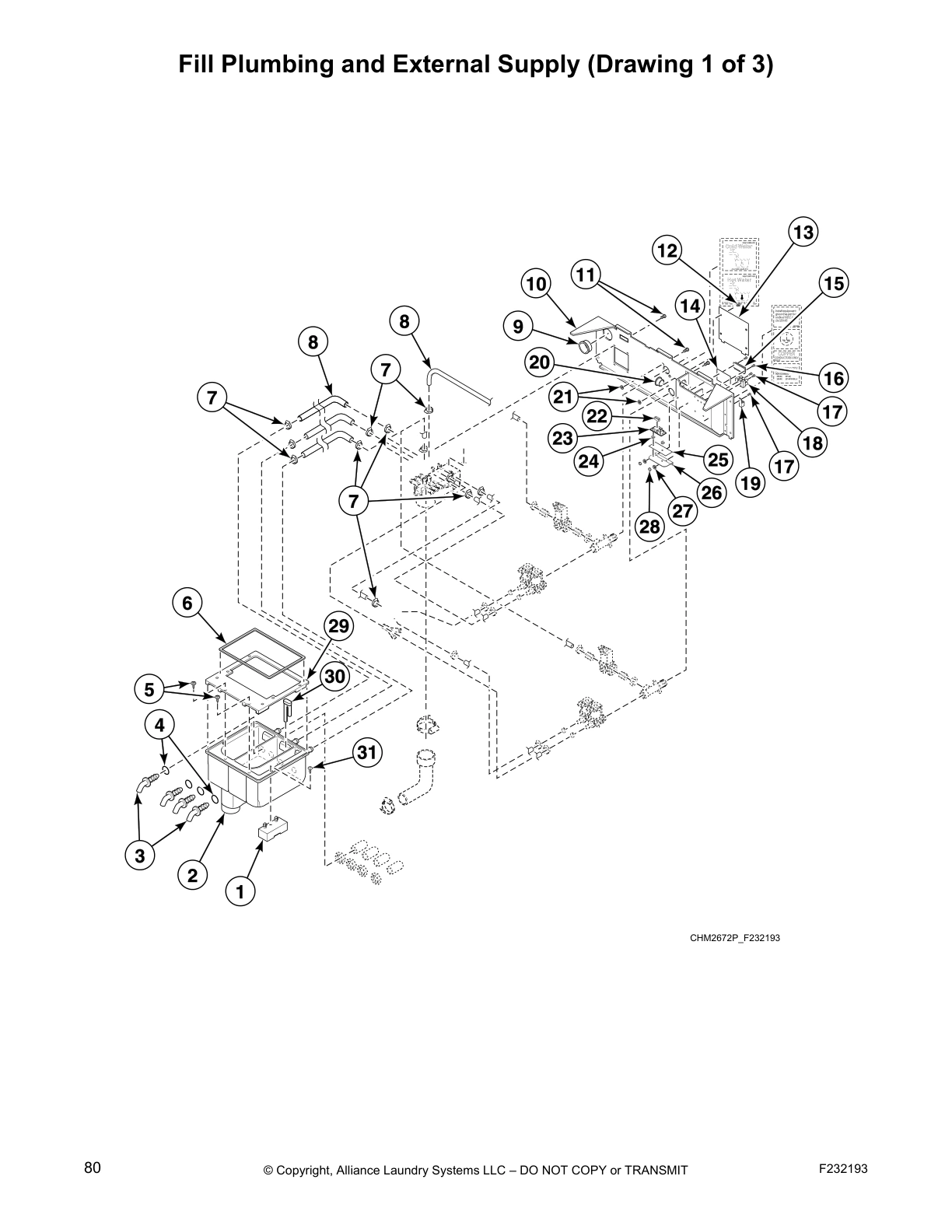 Fill Plumbing and External Supply (Drawing 1 of 3)