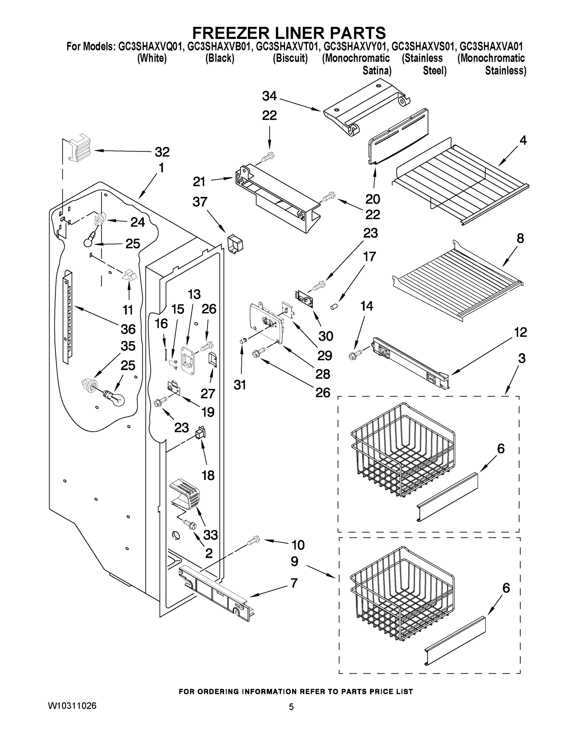 04 - FREEZER LINER PARTS