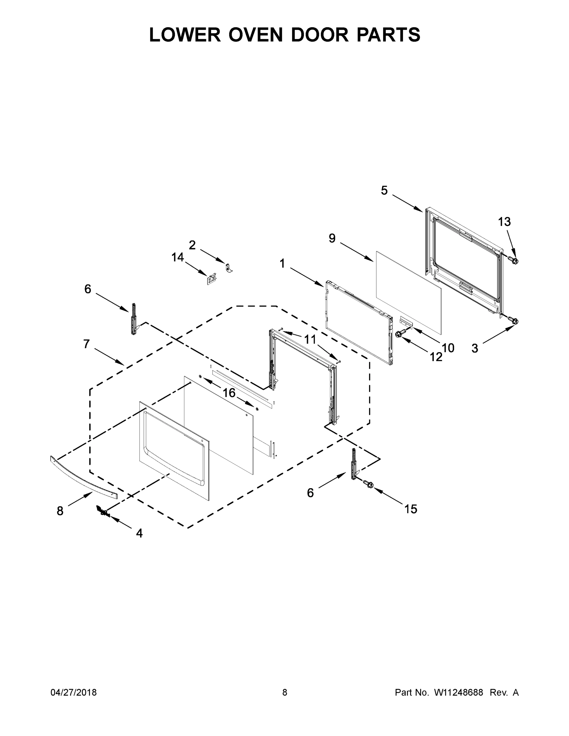 05 - LOWER OVEN DOOR PARTS