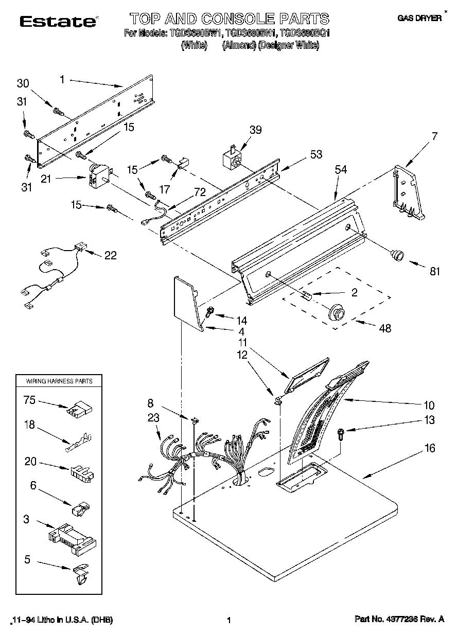01 - TOP AND CONSOLE, LIT/OPTIONAL
