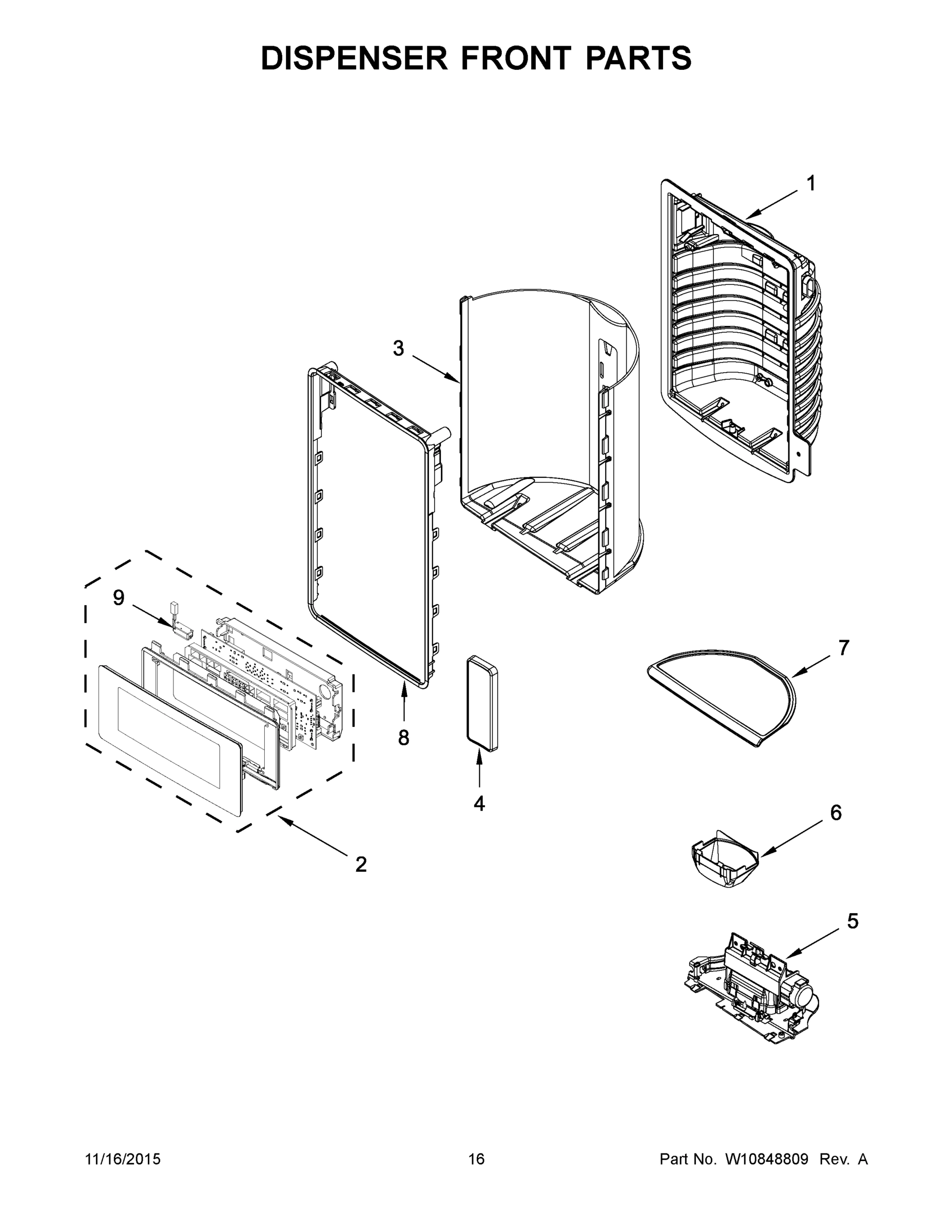 09 - DISPENSER FRONT PARTS