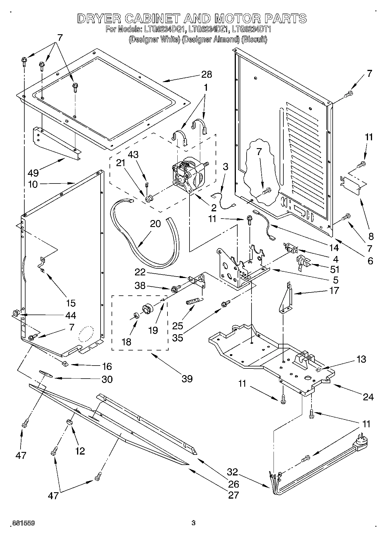 03 - DRYER CABINET AND MOTOR