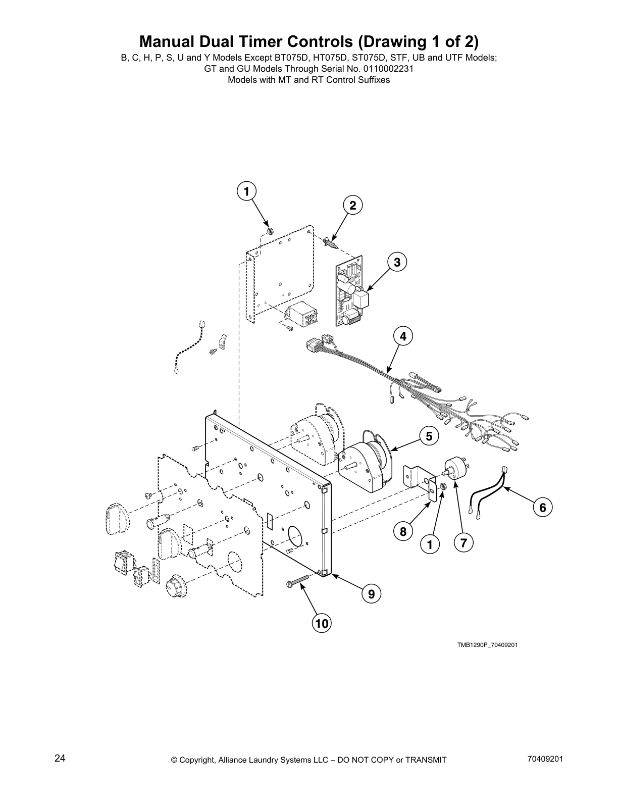 Manual Dual Timer Controls (Drawing 1 of 2)