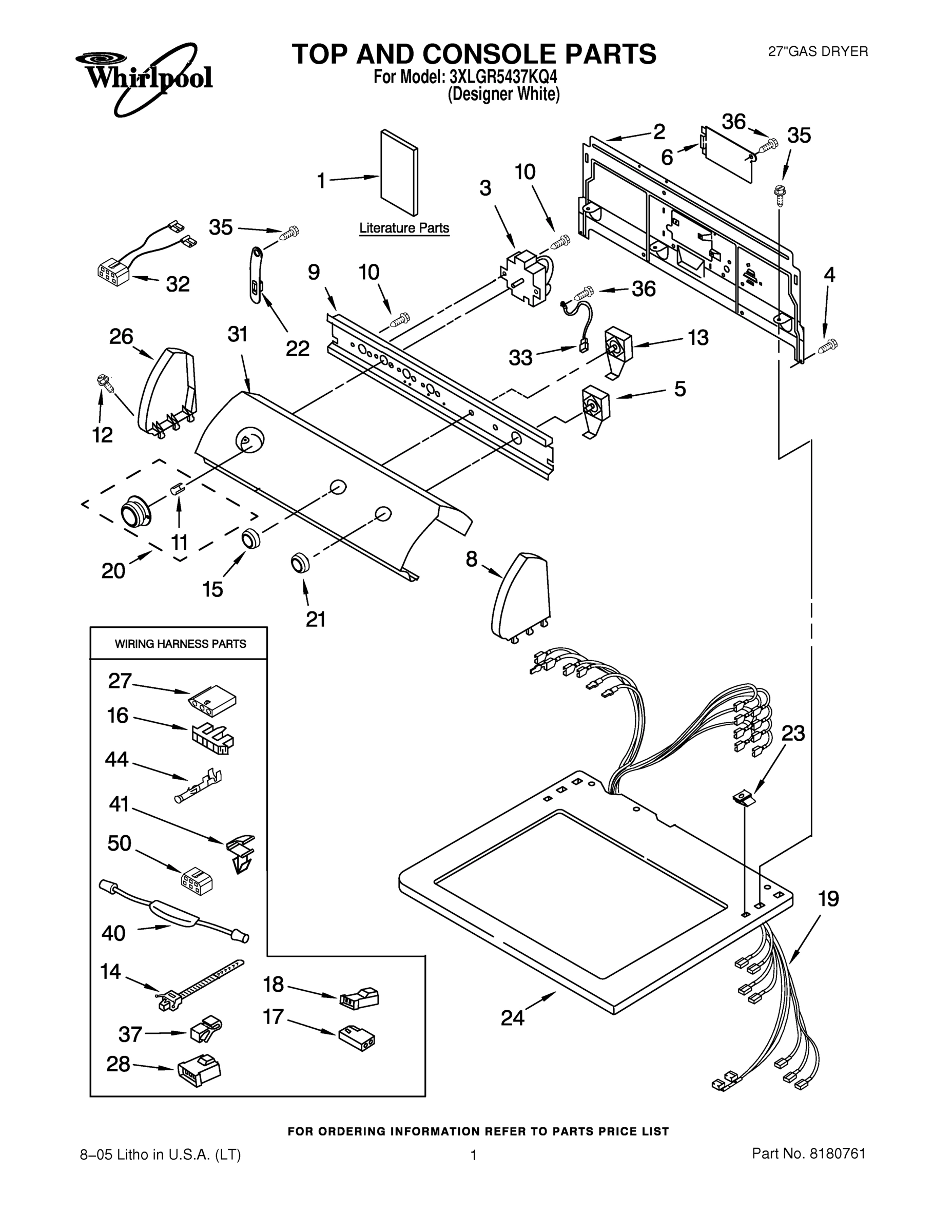 01 - TOP AND CONSOLE PARTS