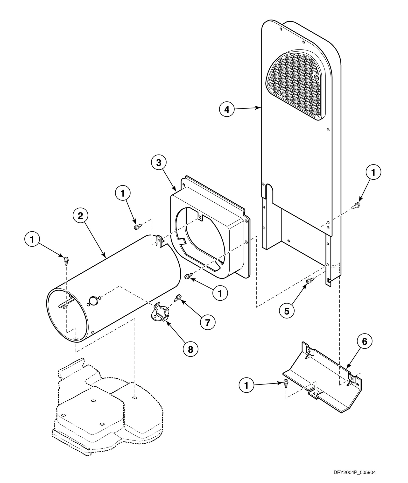 Heater Duct - Gas Models Through Serial No. S6333959XM
