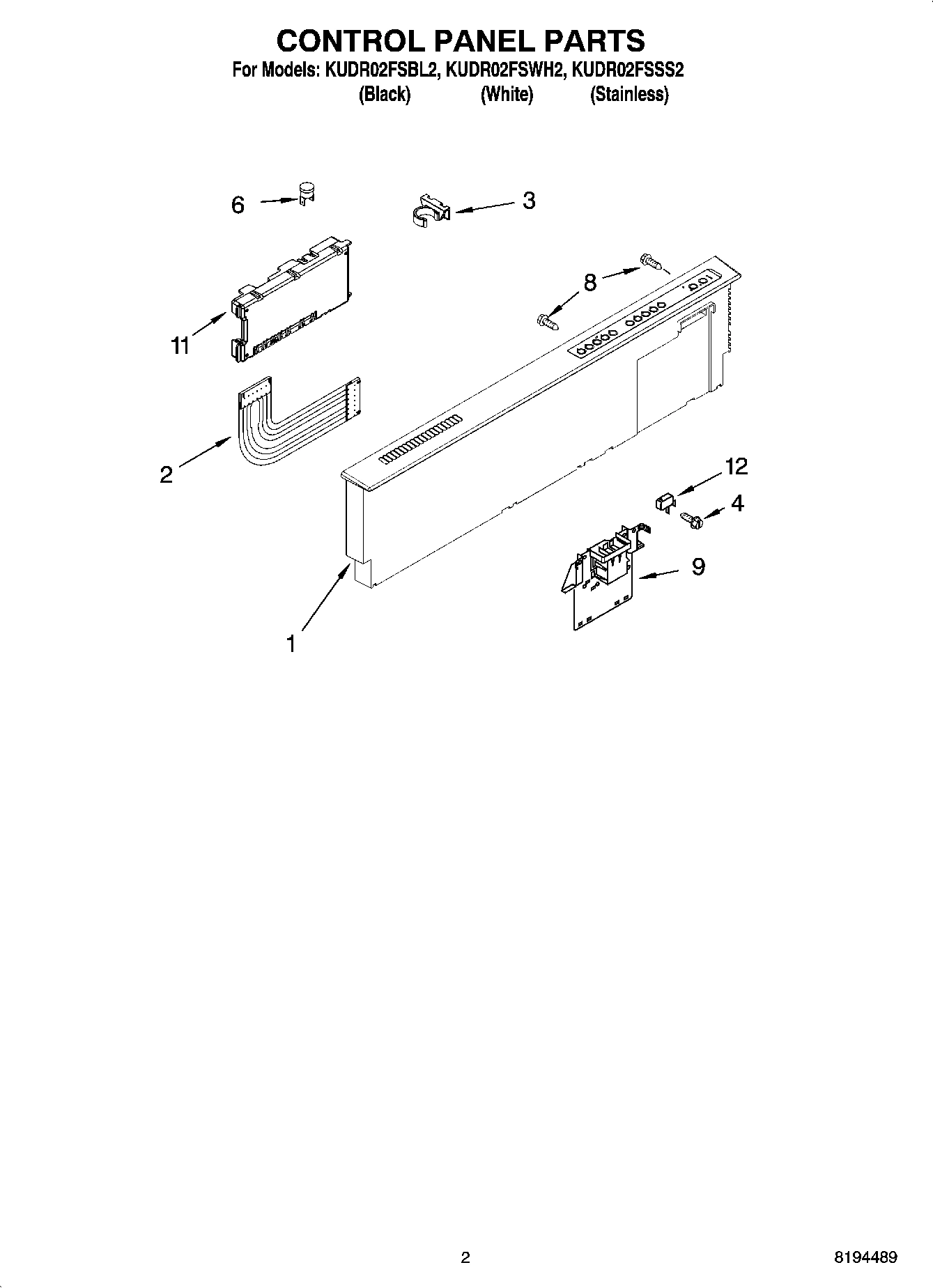 02 - CONTROL PANEL PARTS
