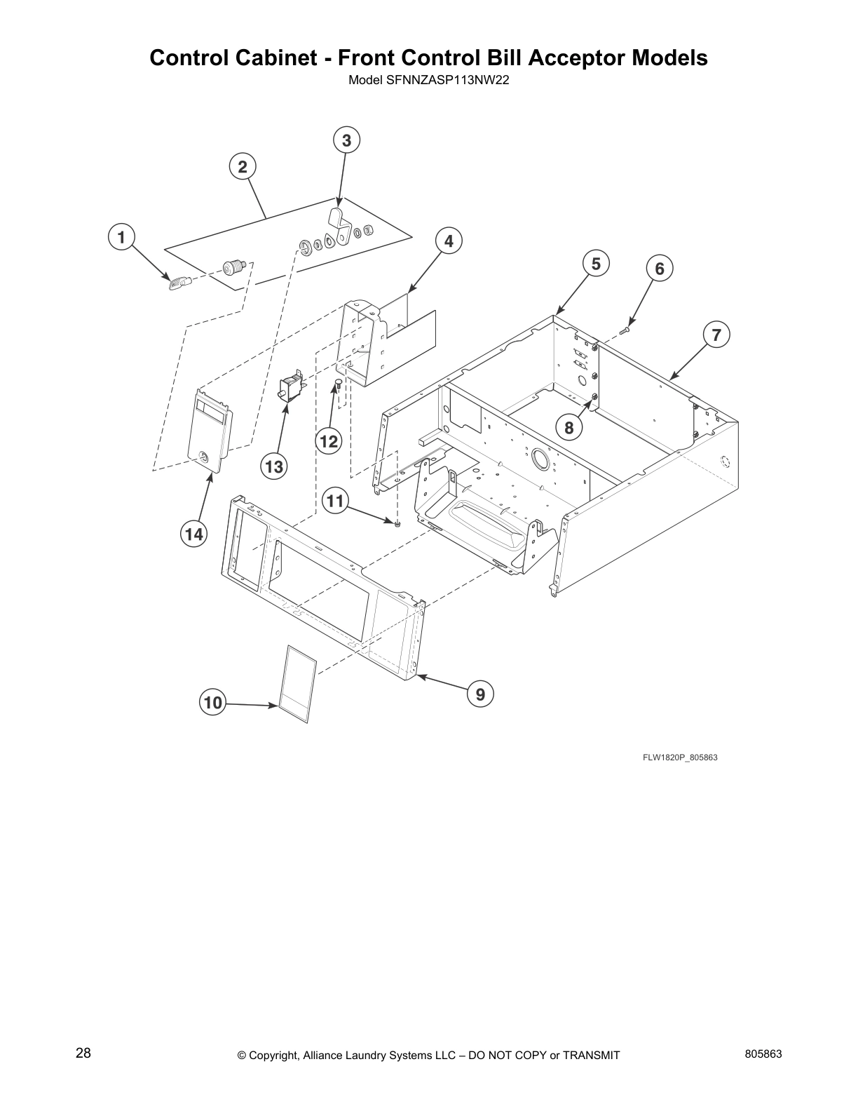 Control Cabinet - Front Control Bill Acceptor Models
