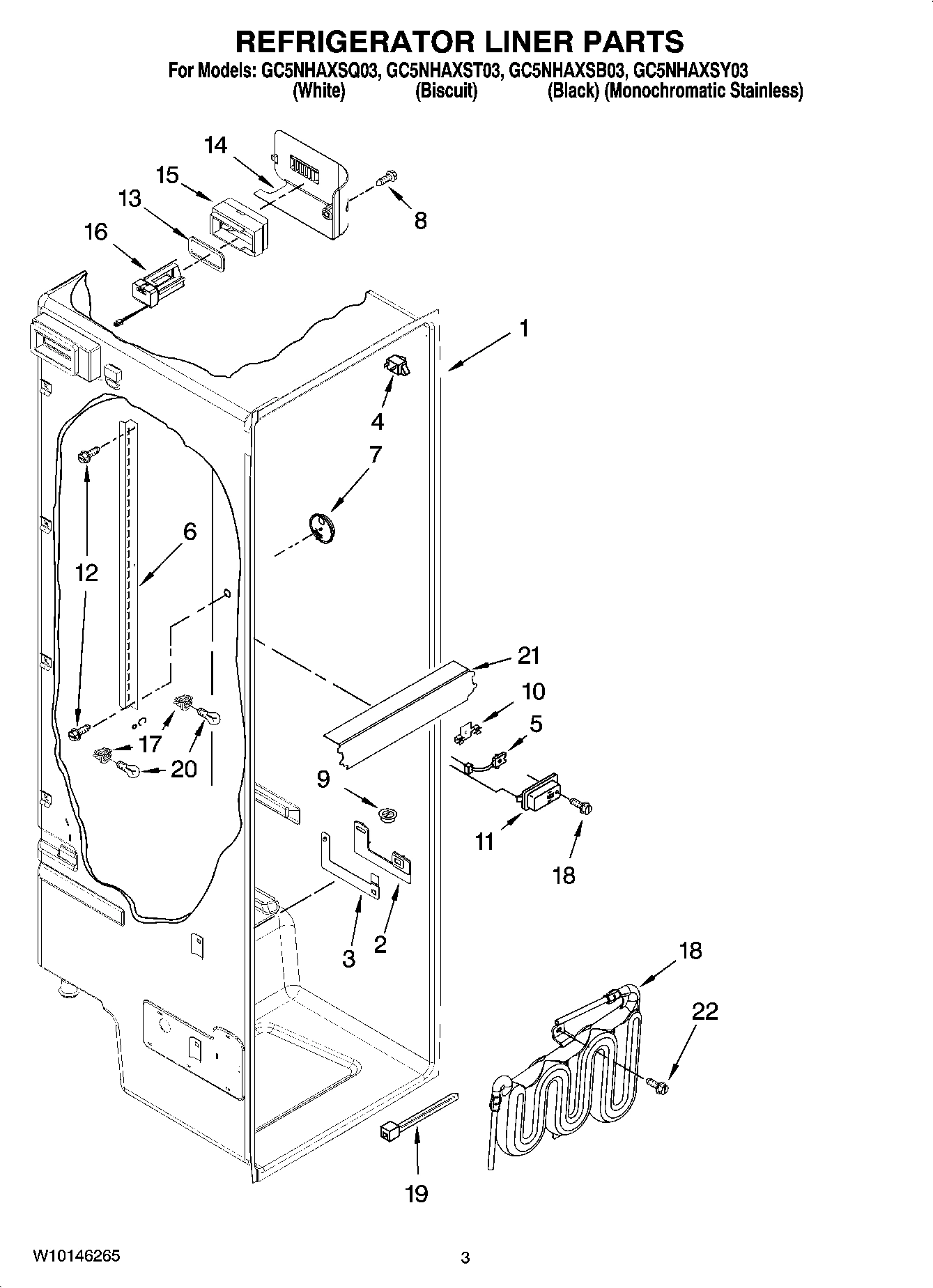 02 - REFRIGERATOR LINER PARTS