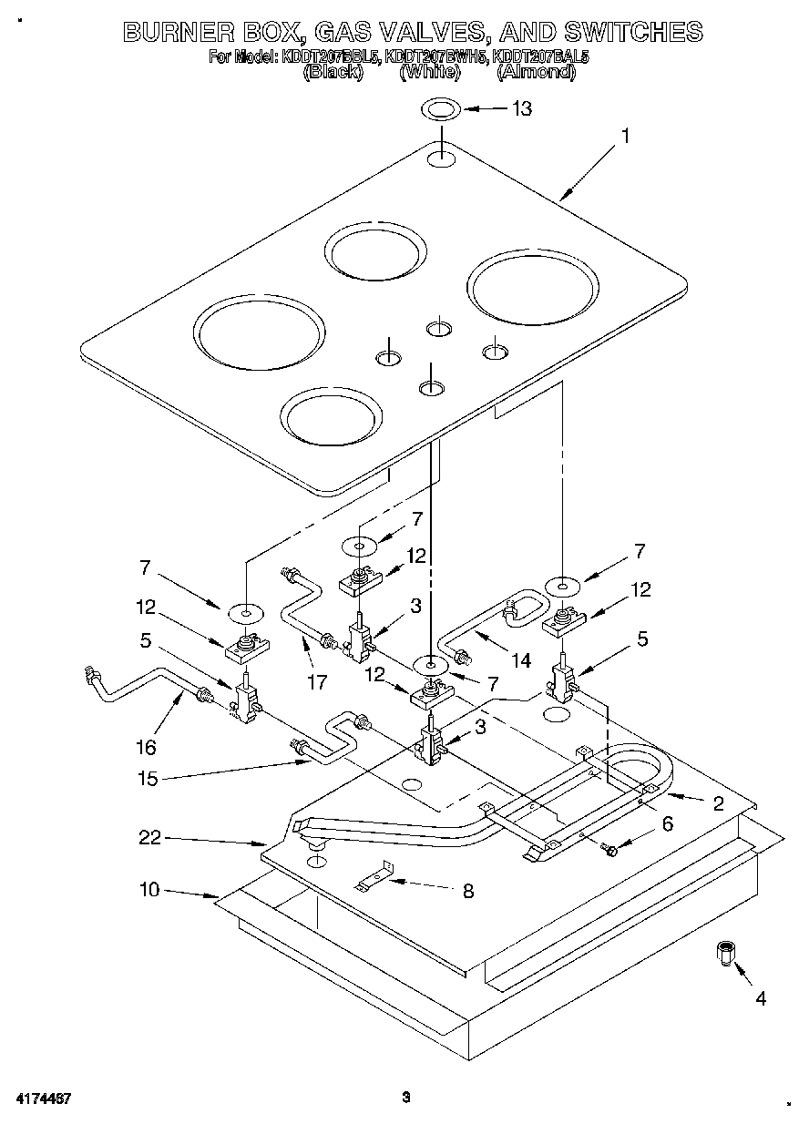 03 - BURNER BOX, GAS VALVES, AND SWITCHES