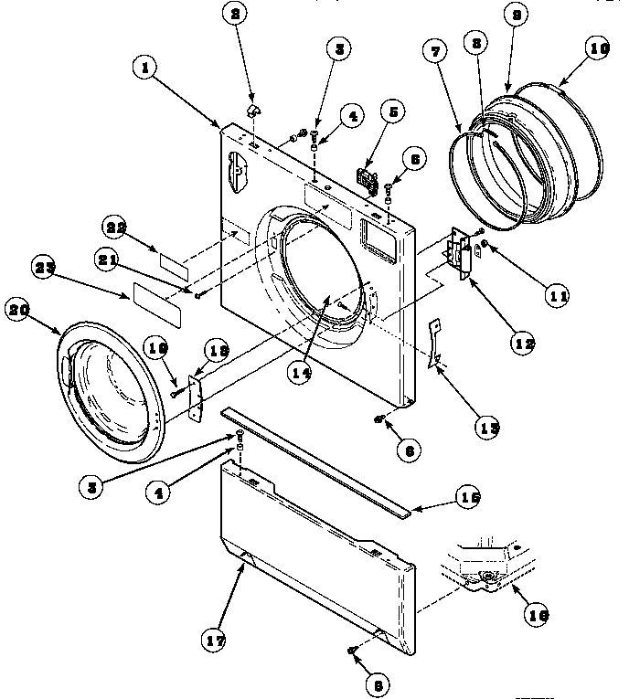 05 - FRONT PANEL, DOOR ASSY AND DOOR SEAL