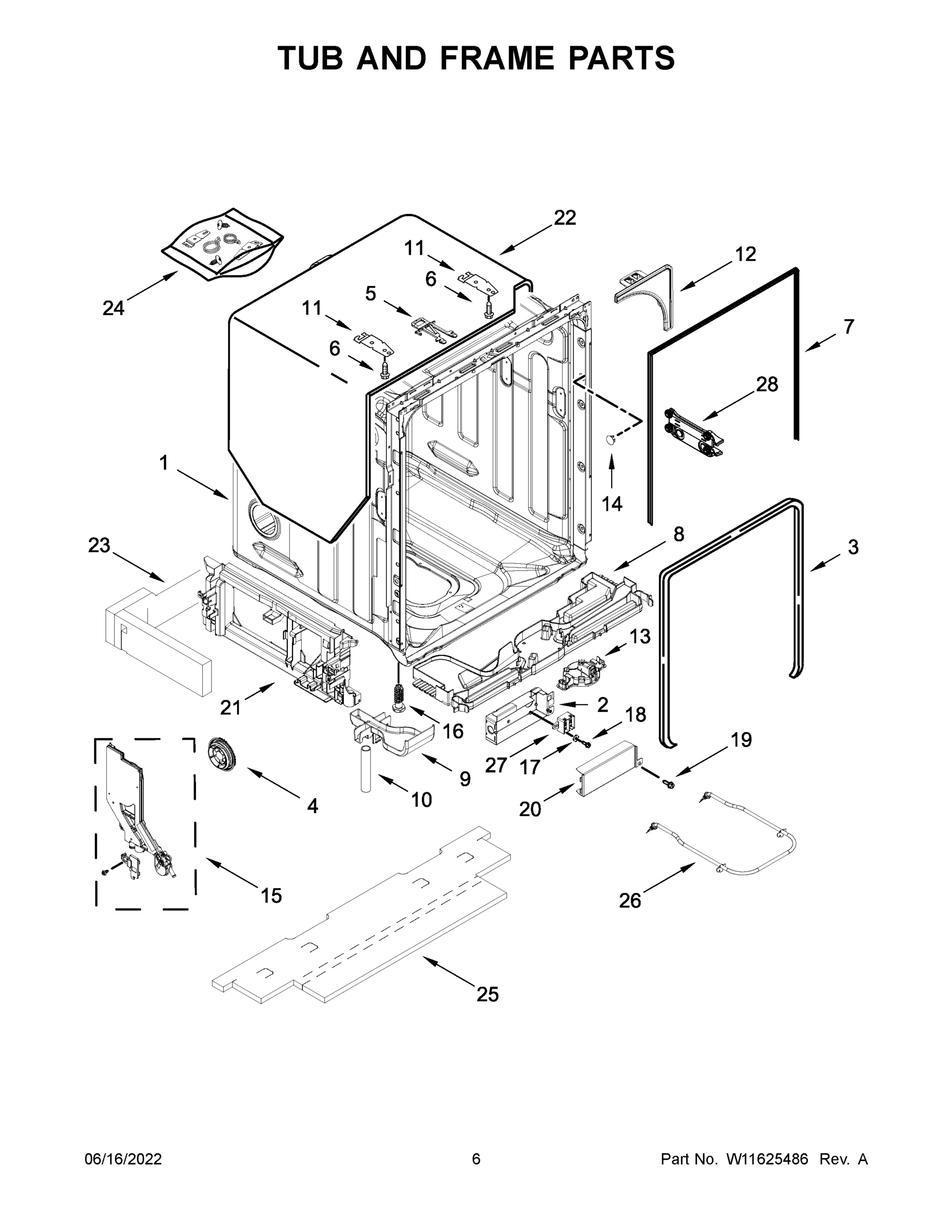 04 - TUB AND FRAME PARTS