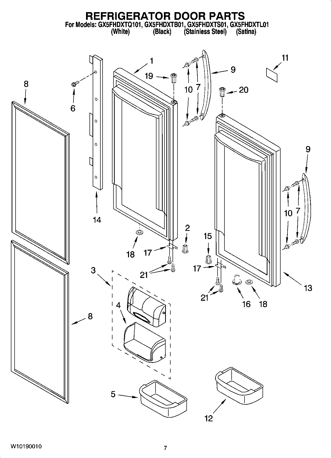 04 - REFRIGERATOR DOOR PARTS