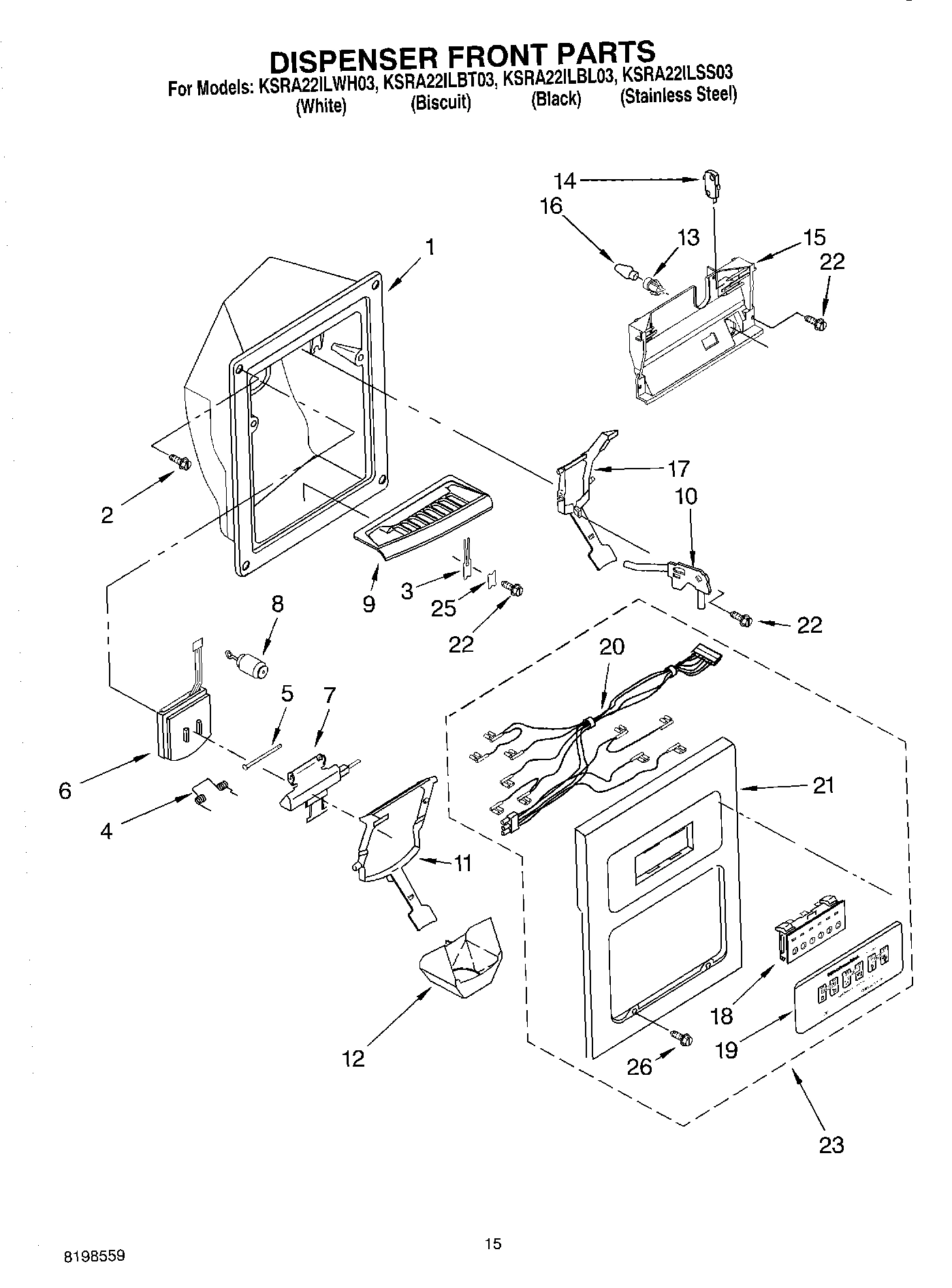 09 - DISPENSER FRONT PARTS