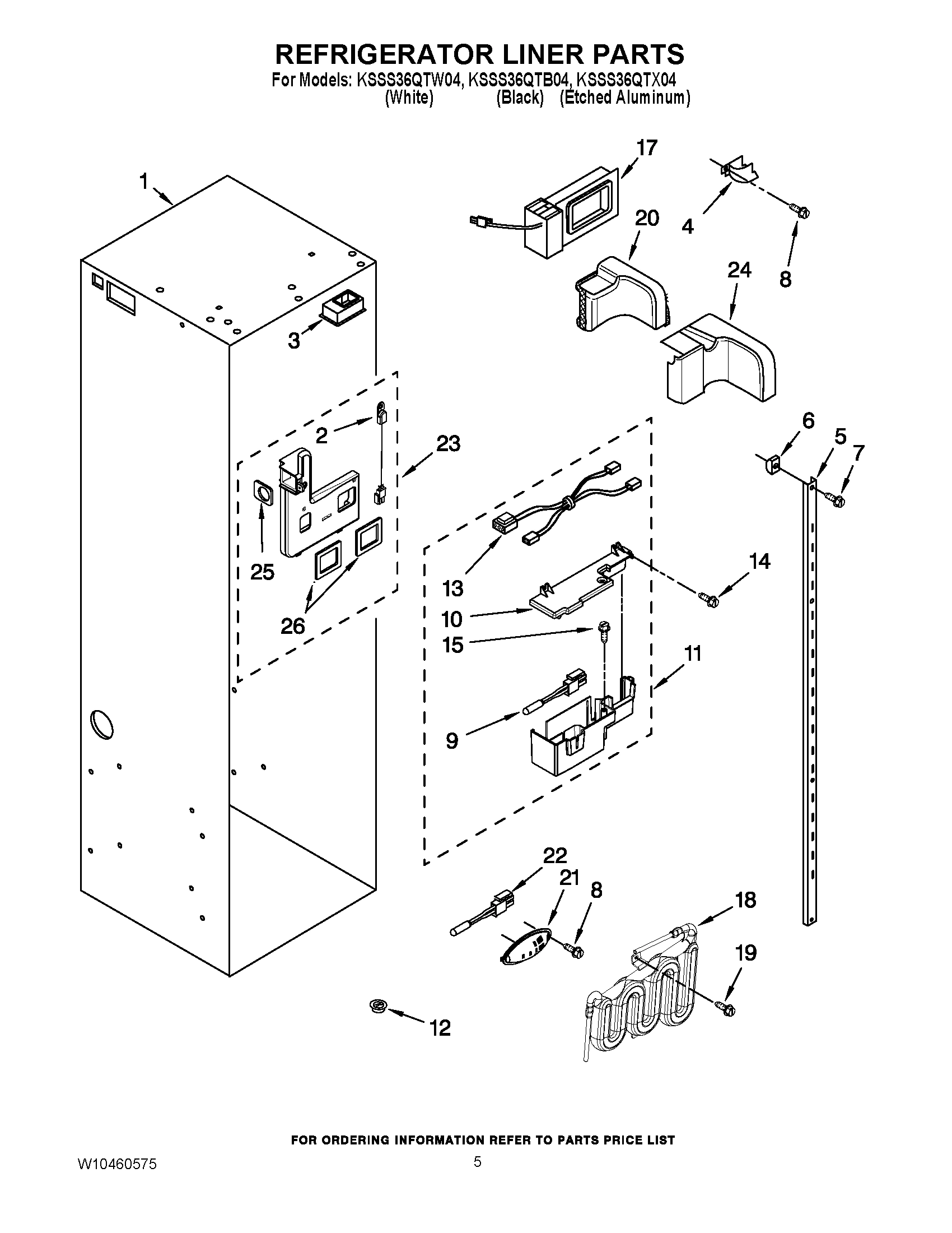 04 - REFRIGERATOR LINER PARTS