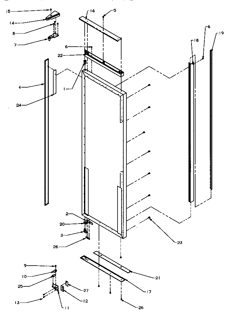 12 - REF DOOR, HINGE & TRIM PARTS