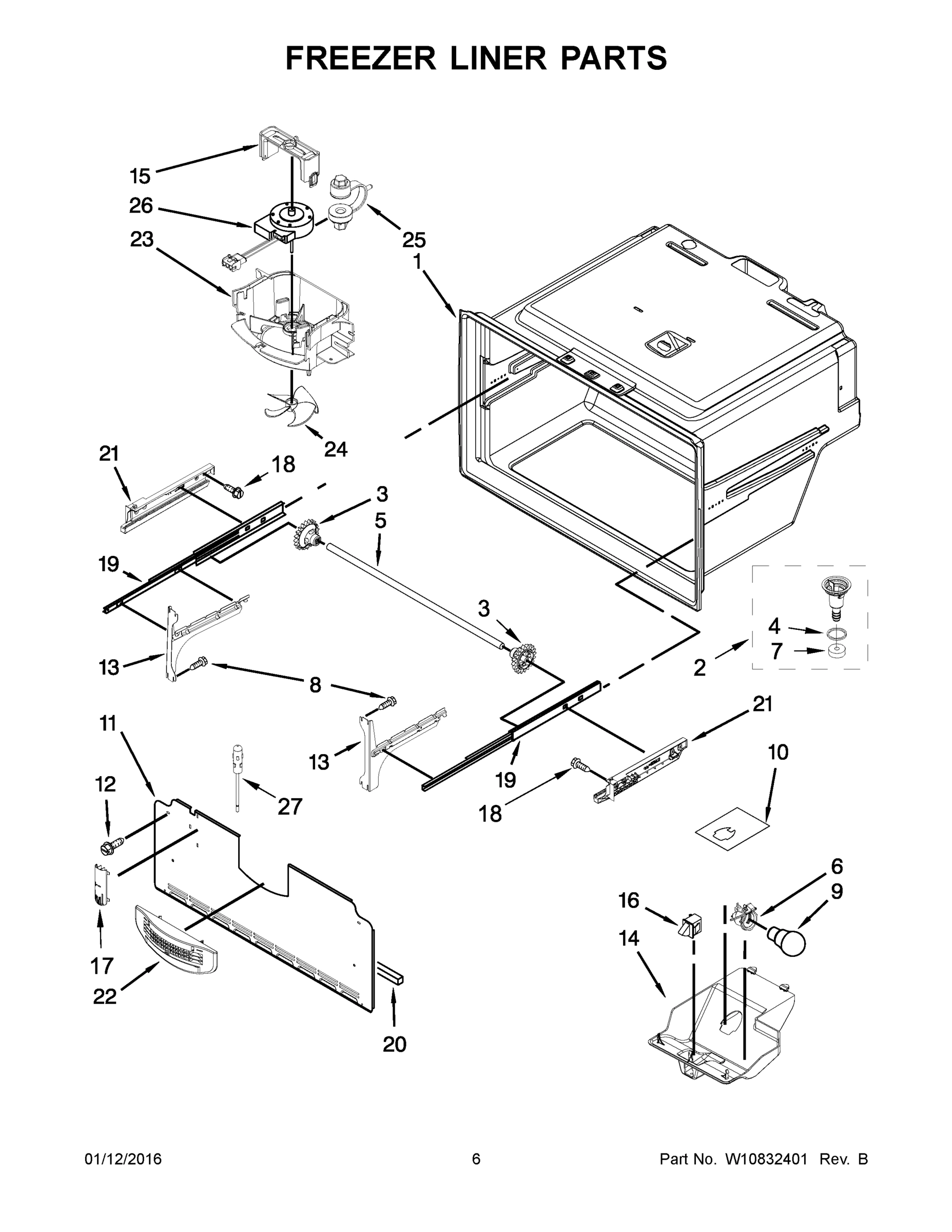 04 - FREEZER LINER PARTS