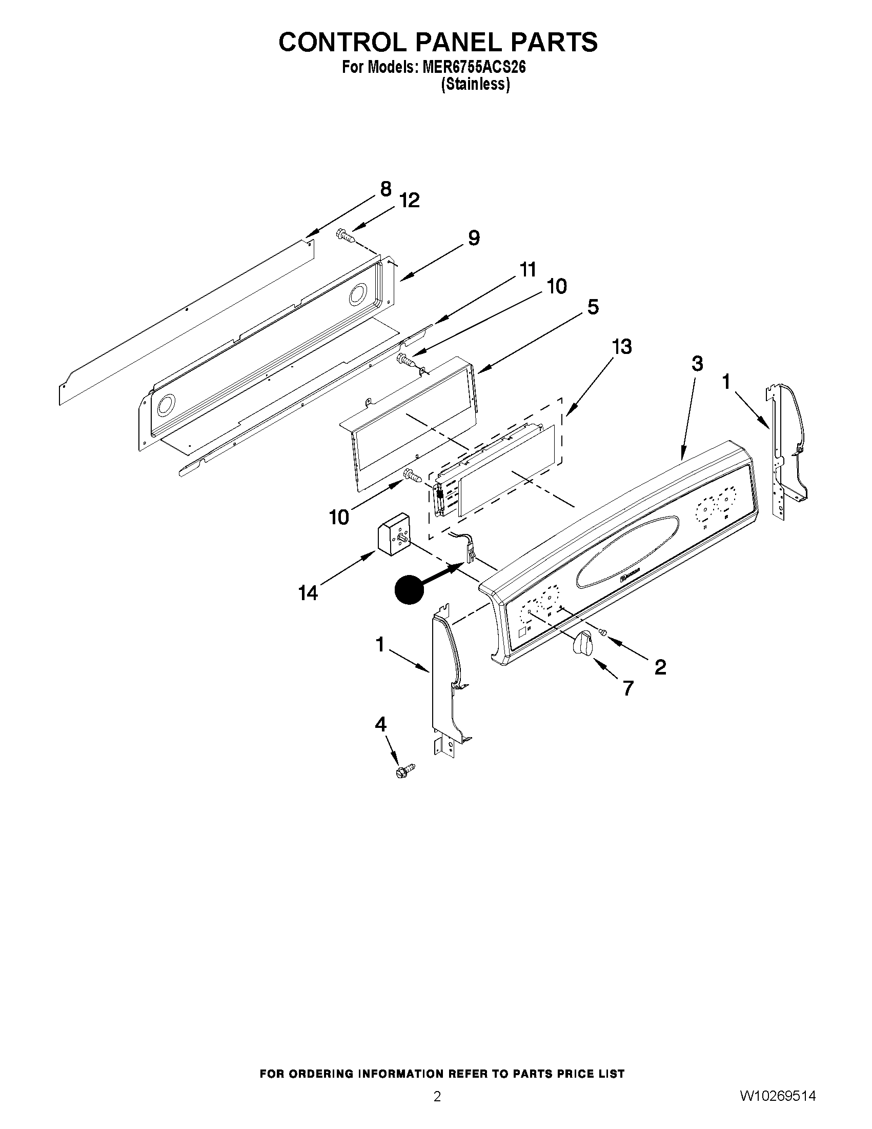 02 - CONTROL PANEL PARTS