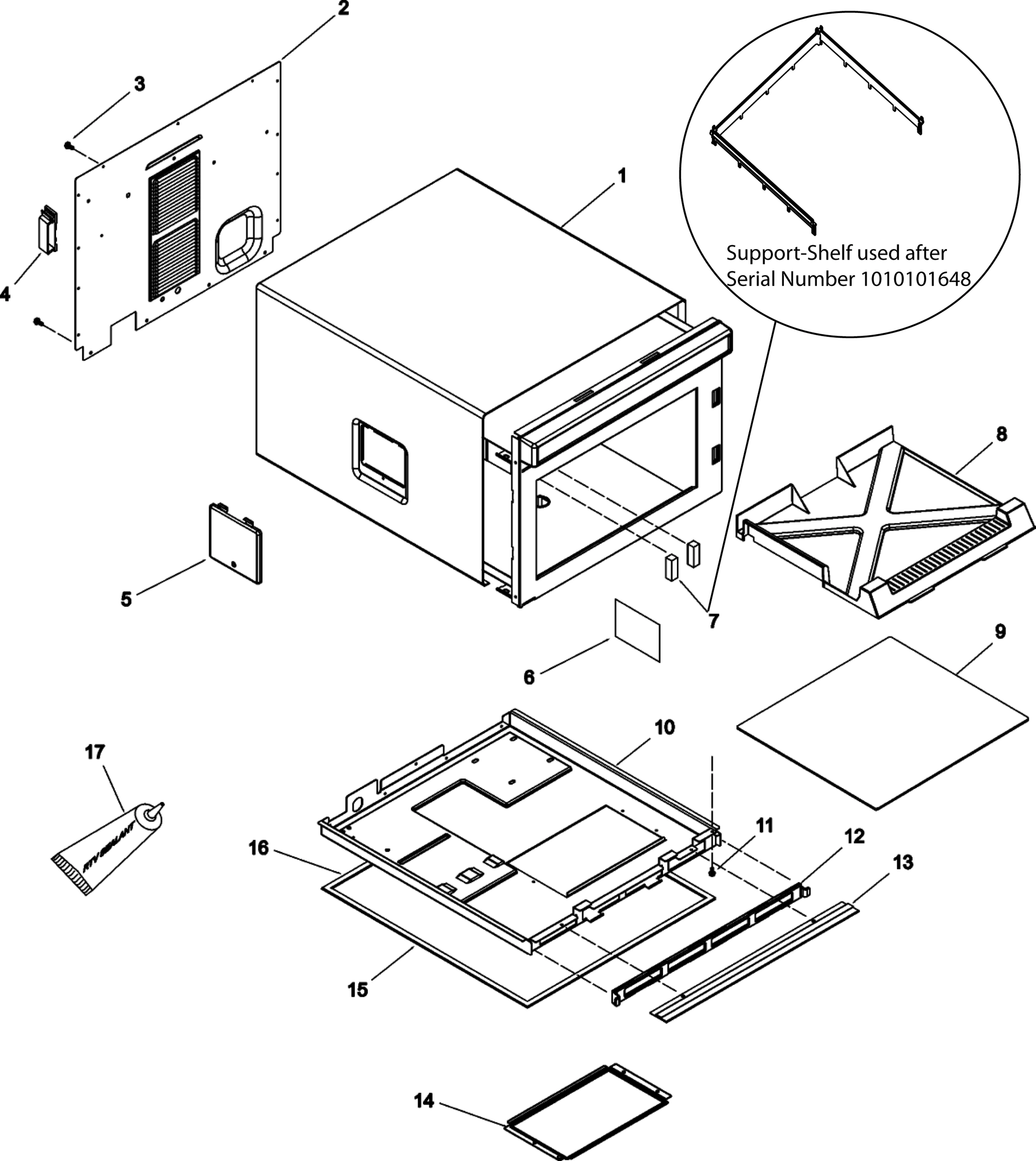 TRAY, GREASE SHIELD, CABINET,