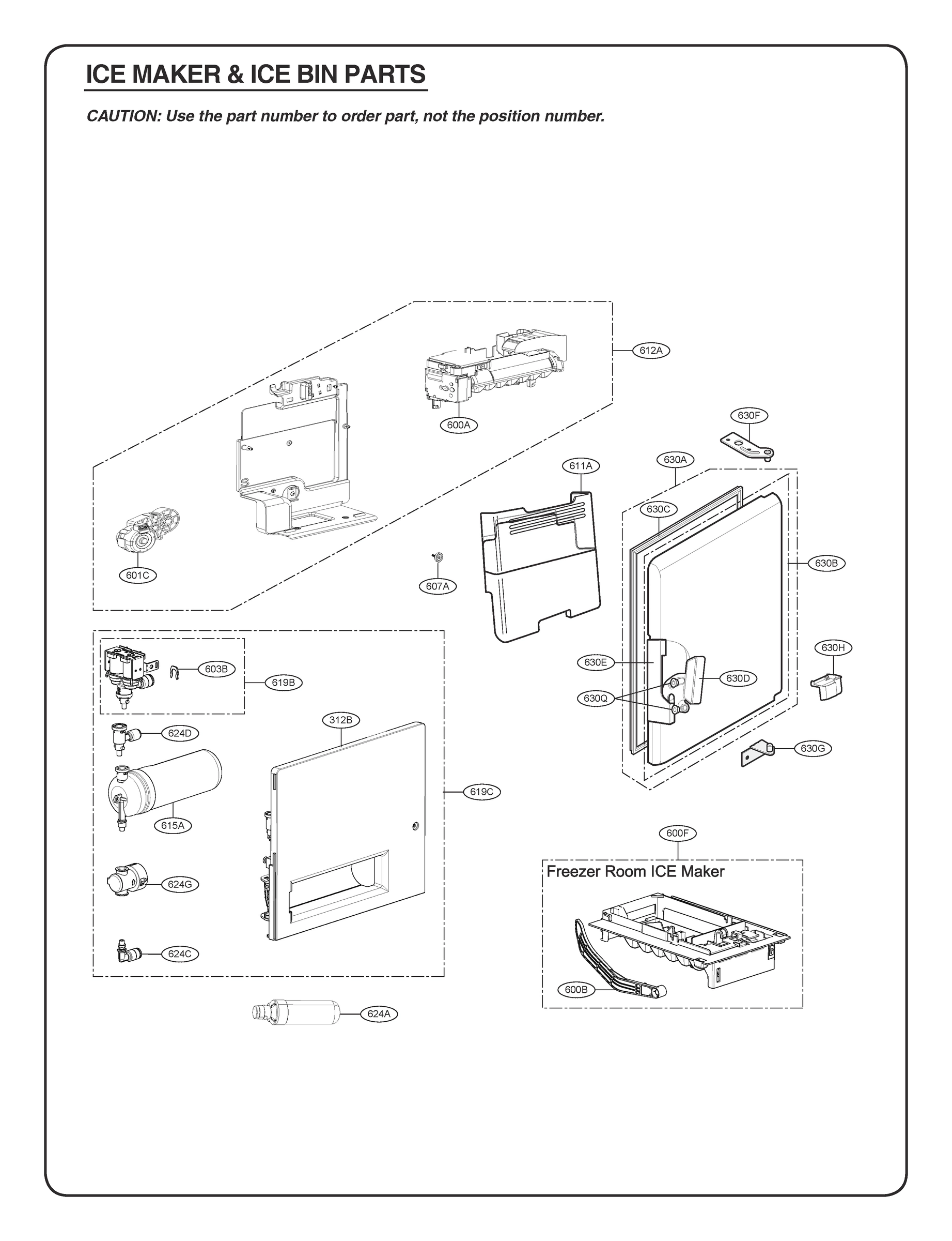 ICE MAKER & ICE BIN PARTS