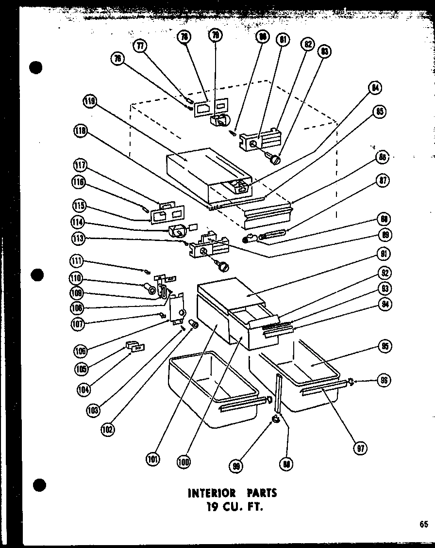 02 - INTERIOR PARTS 19 CU. FT.