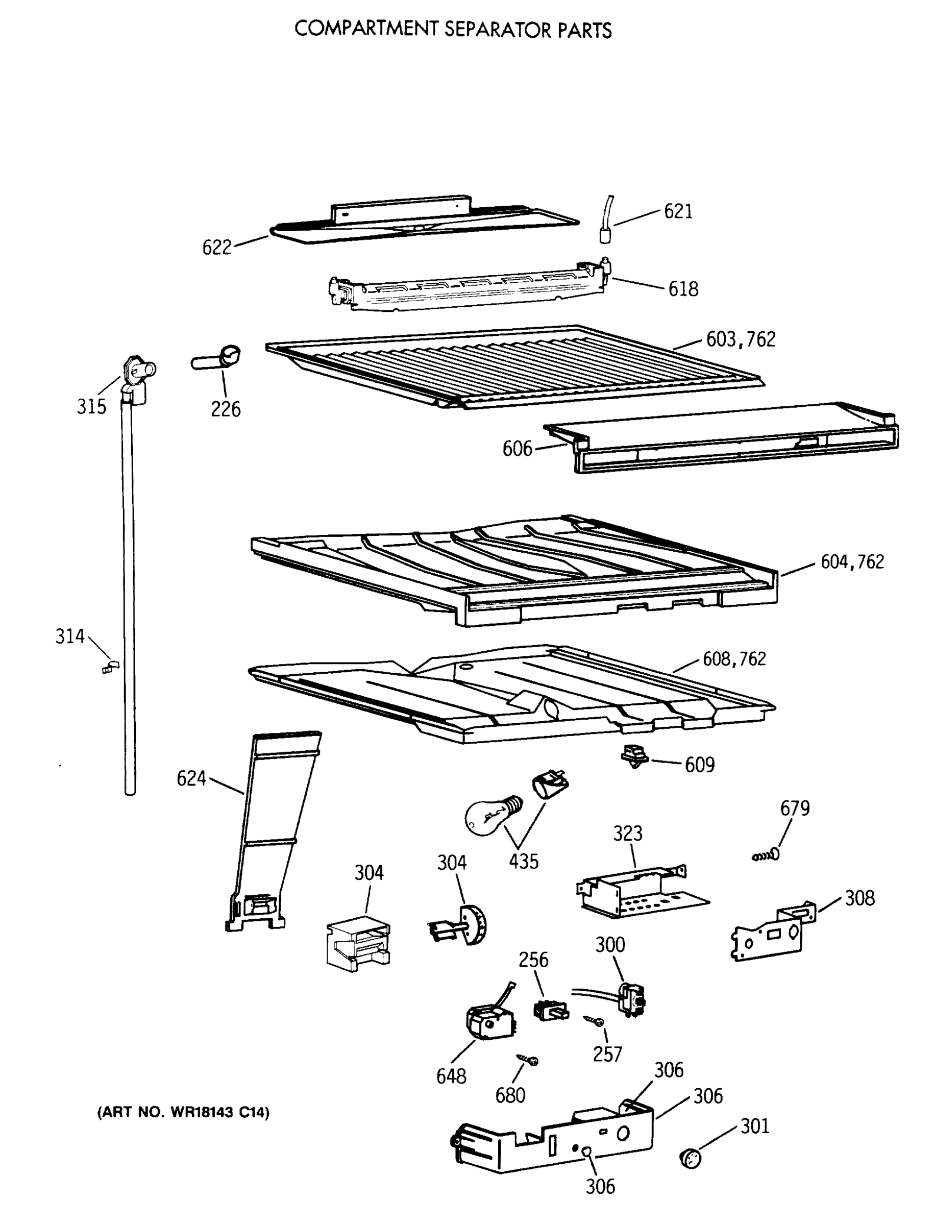 COMPARTMENT SEPARATOR PARTS