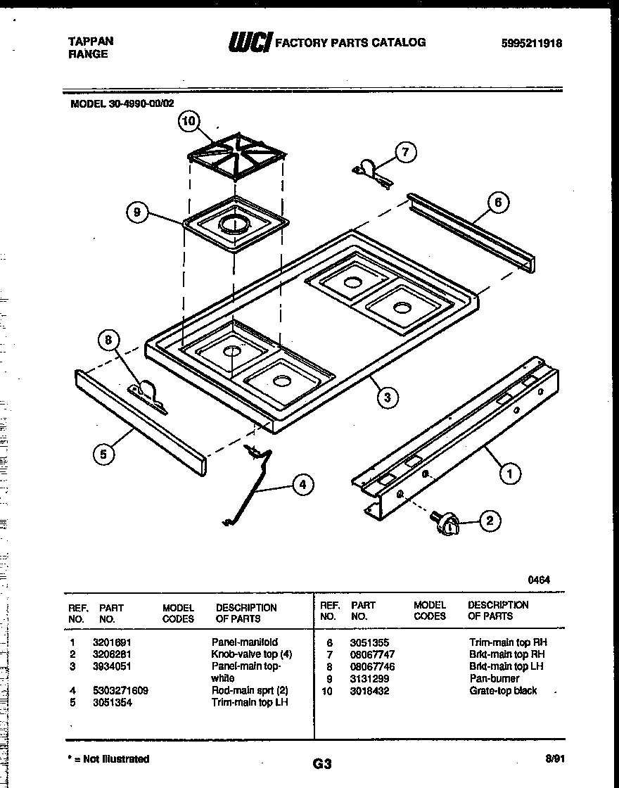 03 - COOKTOP PARTS