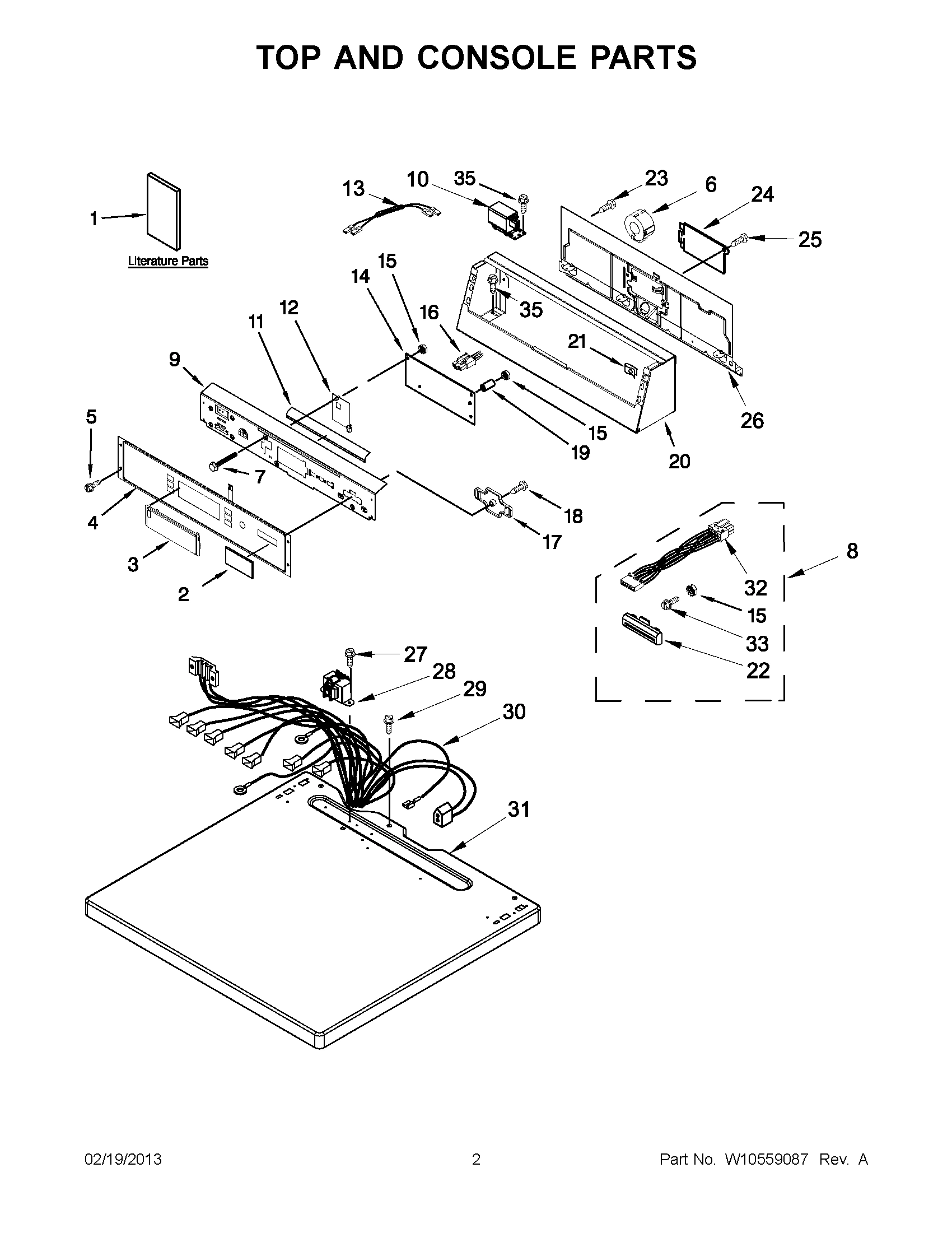 01 - TOP AND CONSOLE PARTS