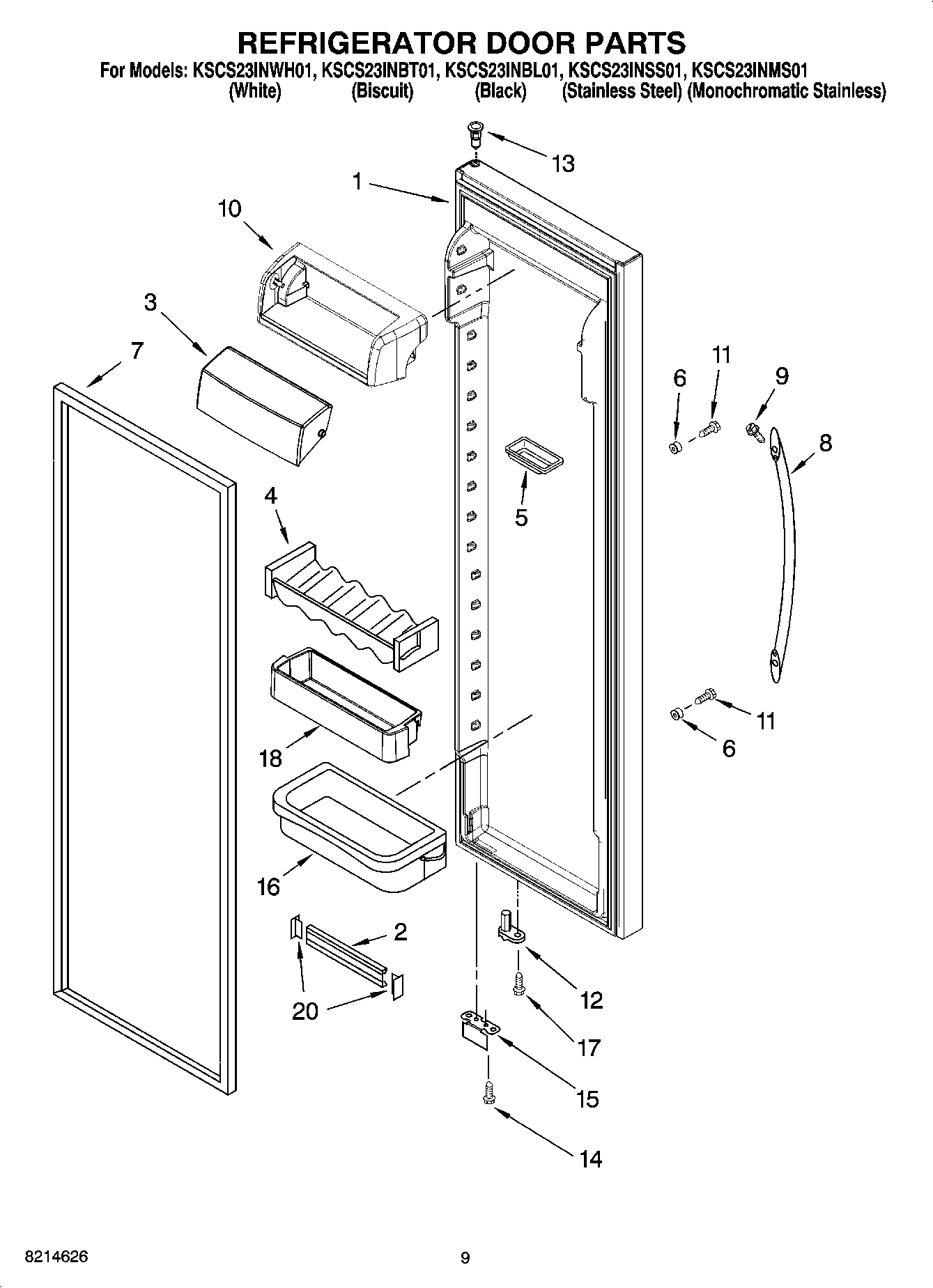 06 - REFRIGERATOR DOOR PARTS