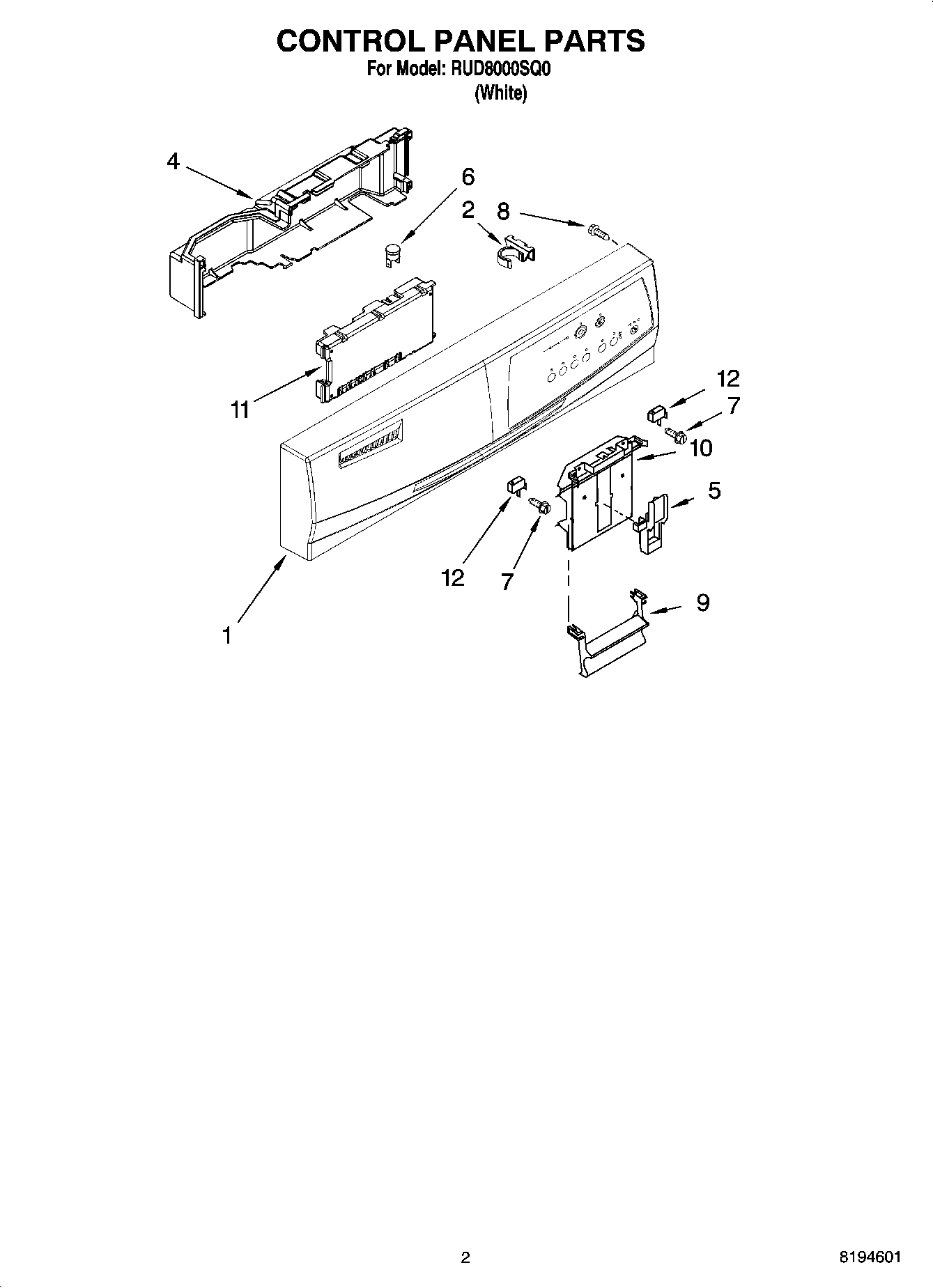 02 - CONTROL PANEL PARTS