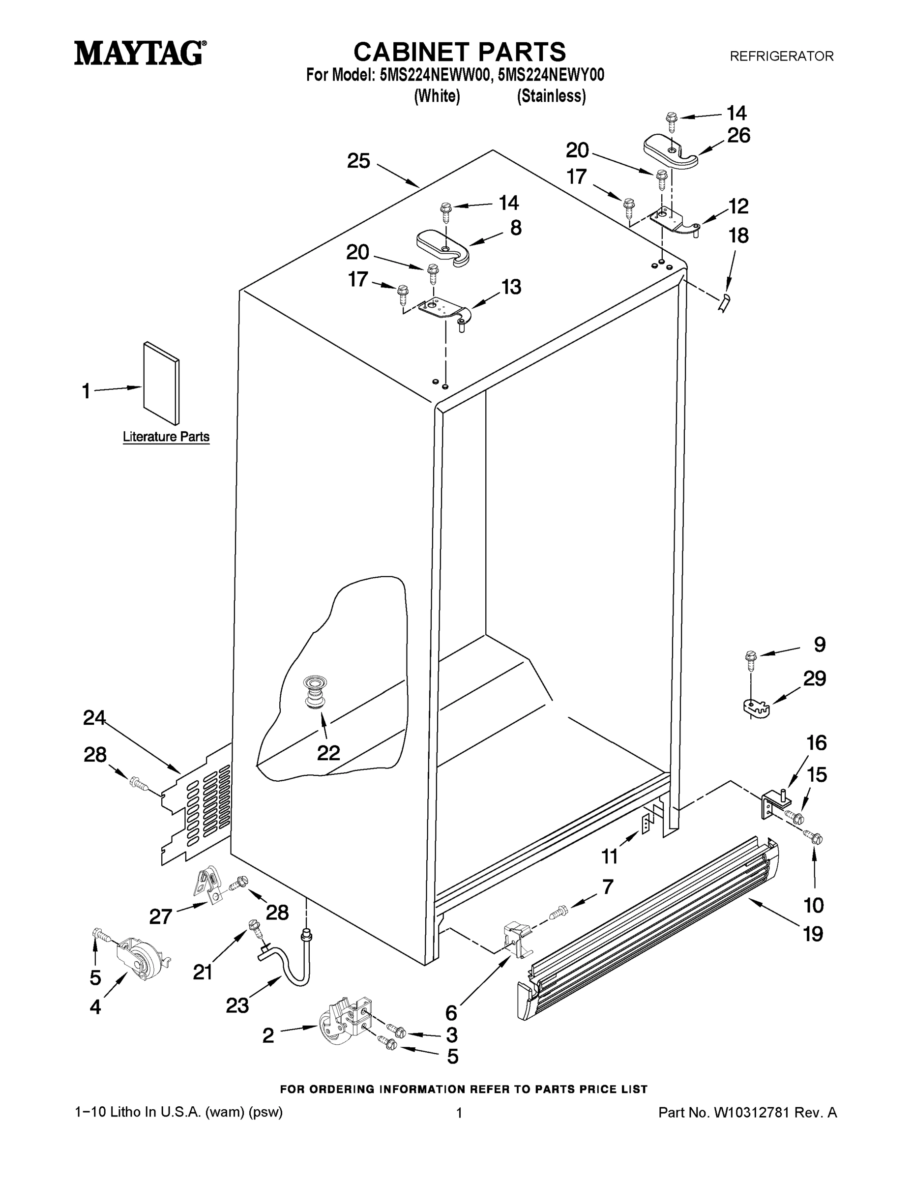 01 - CABINET PARTS