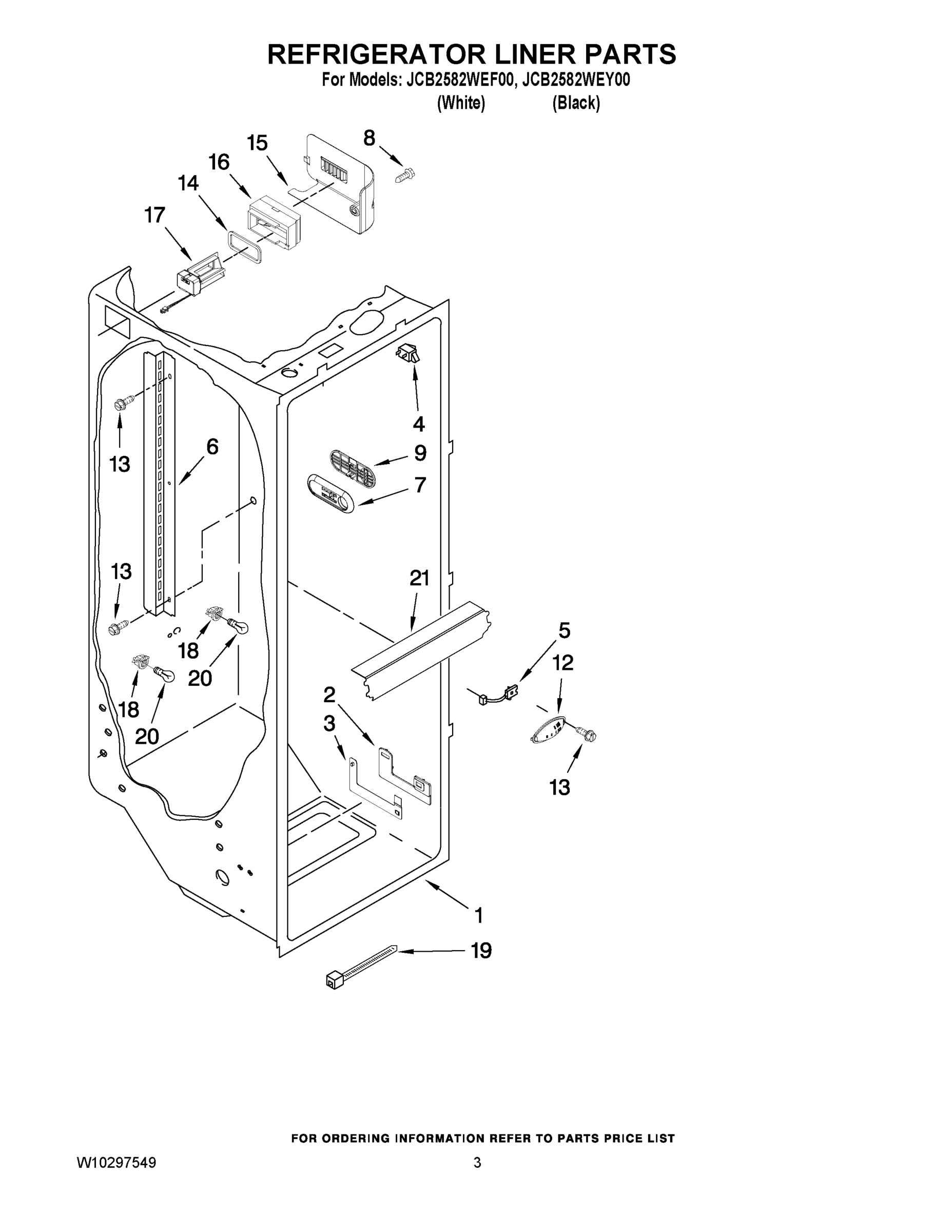 02 - REFRIGERATOR LINER PARTS