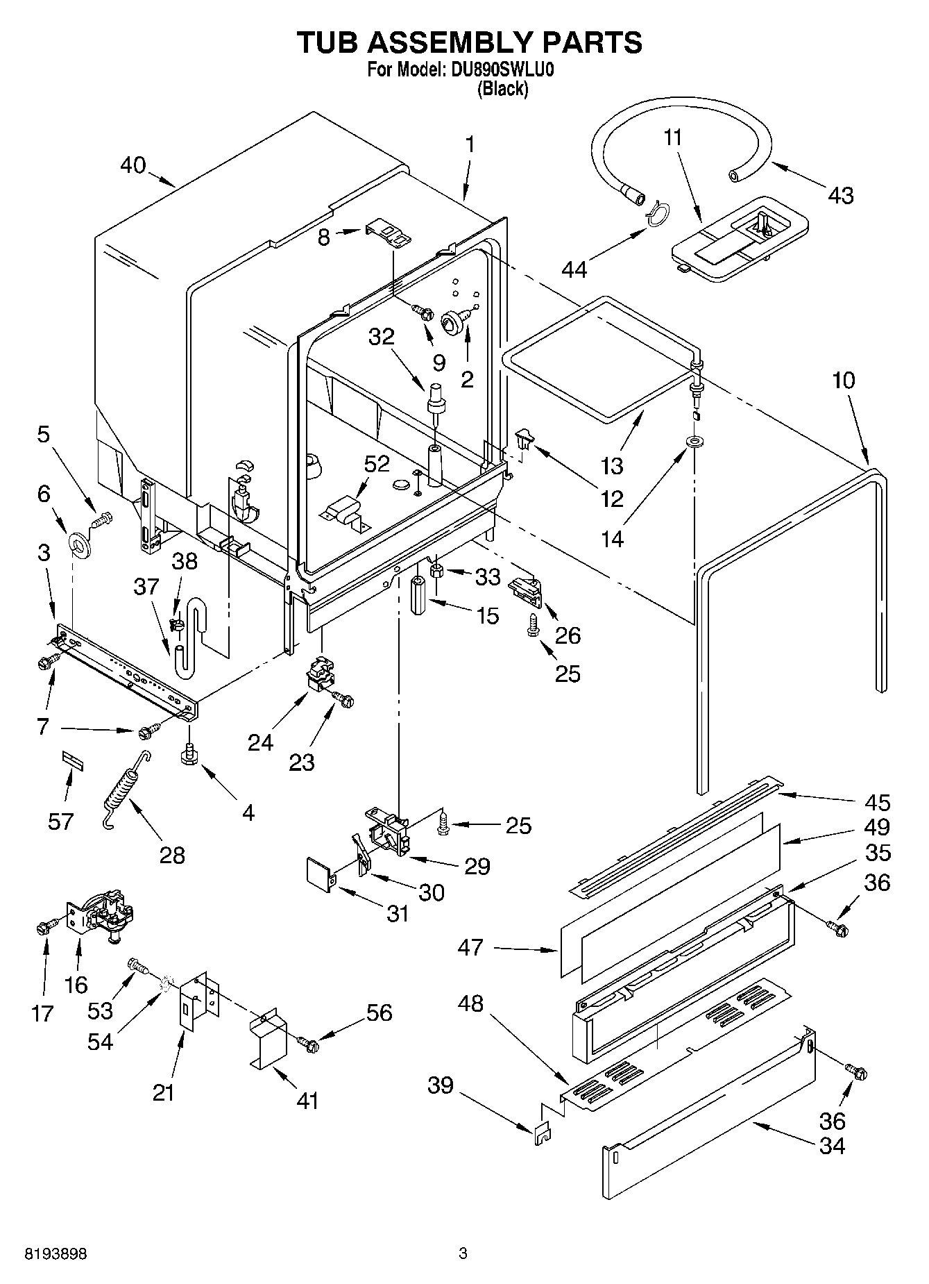 03 - TUB ASSEMBLY PARTS