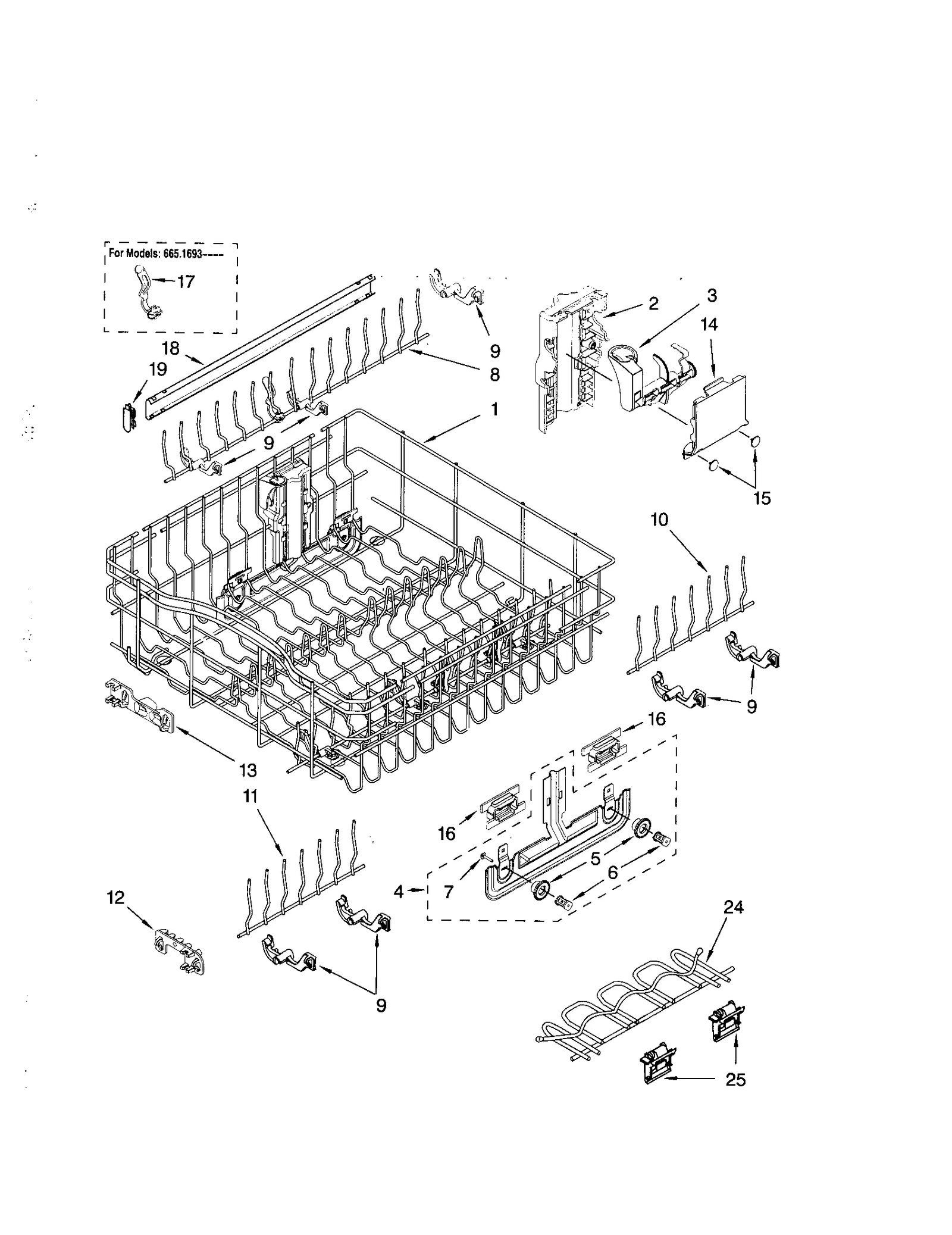 UPPER RACK AND TRACK