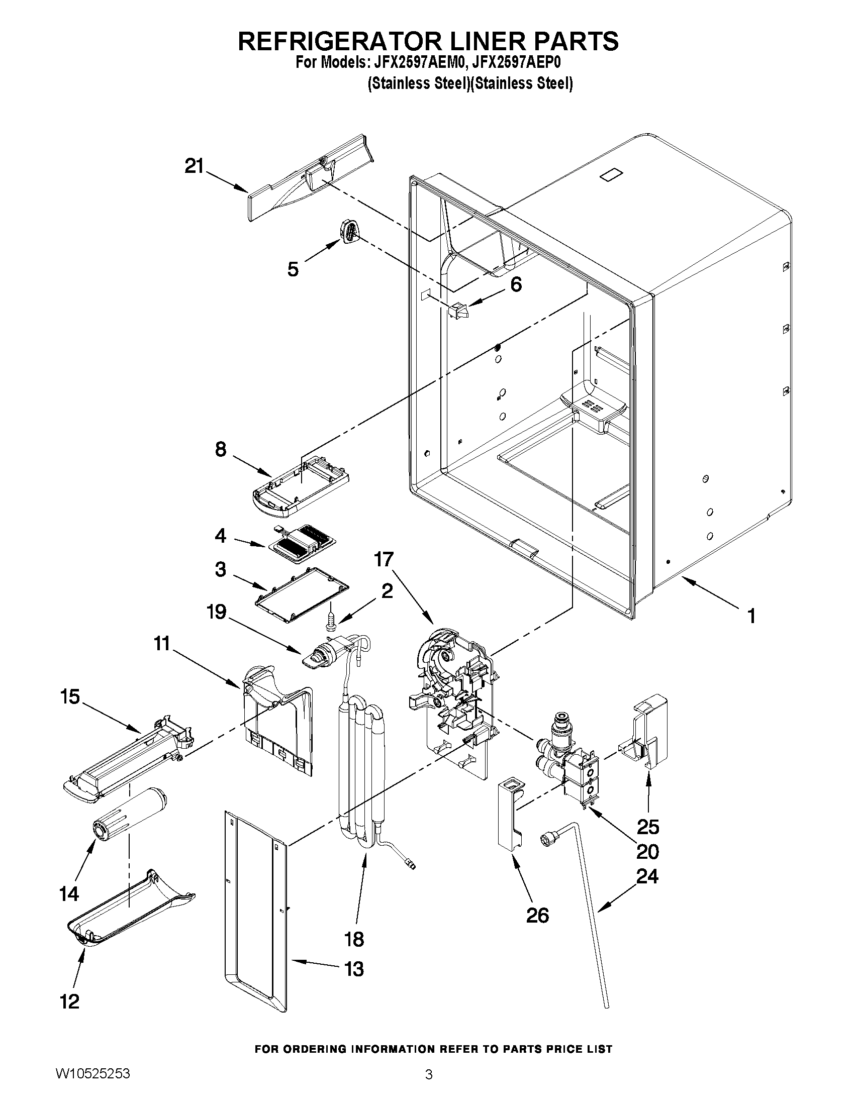 02 - REFRIGERATOR LINER PARTS