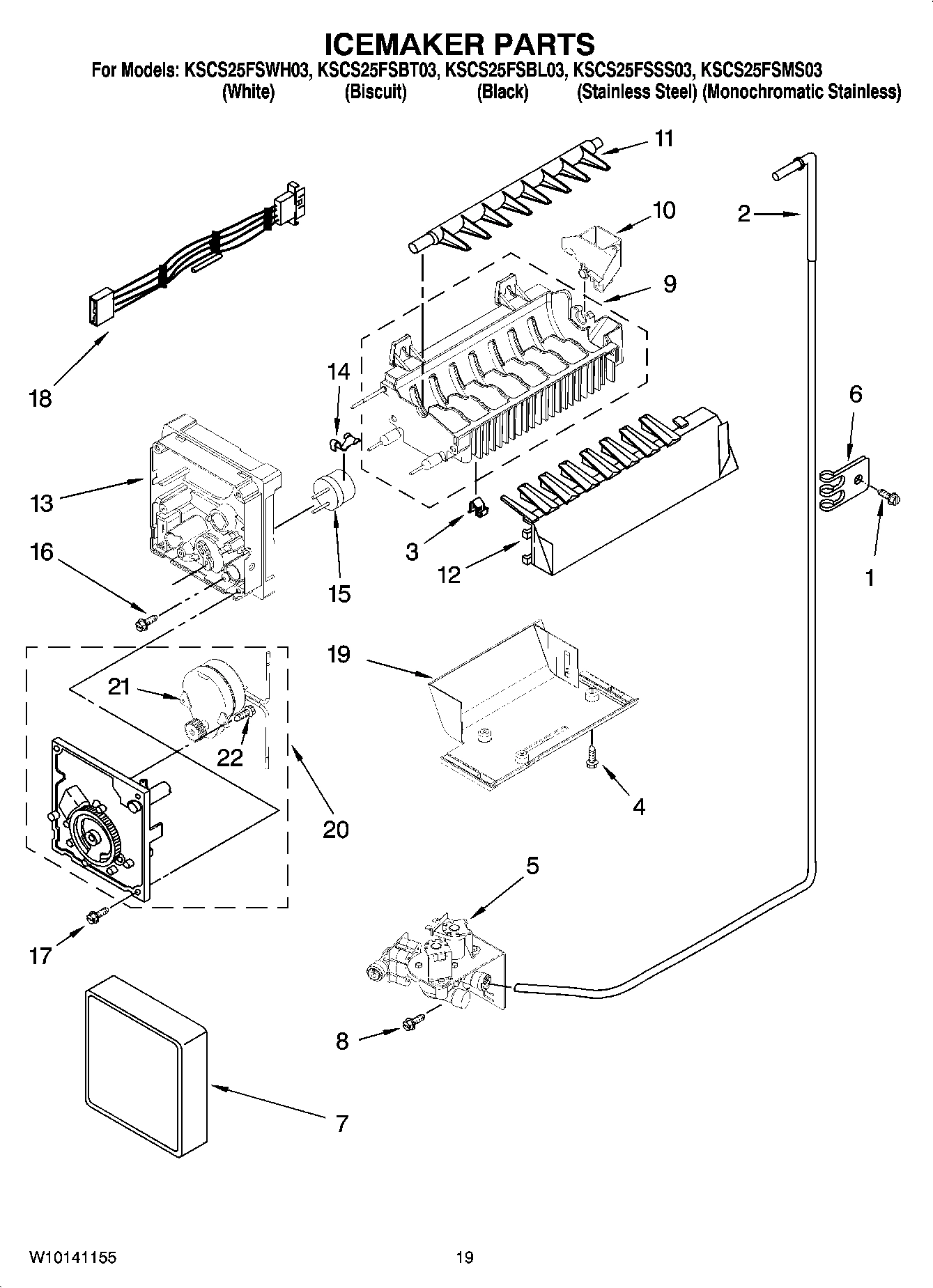 12 - ICEMAKER PARTS, OPTIONAL PARTS (NOT INCLUDED)