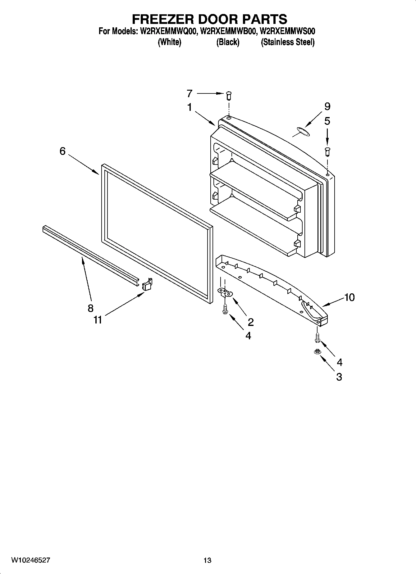07 - FREEZER DOOR PARTS, OPTIONAL PARTS