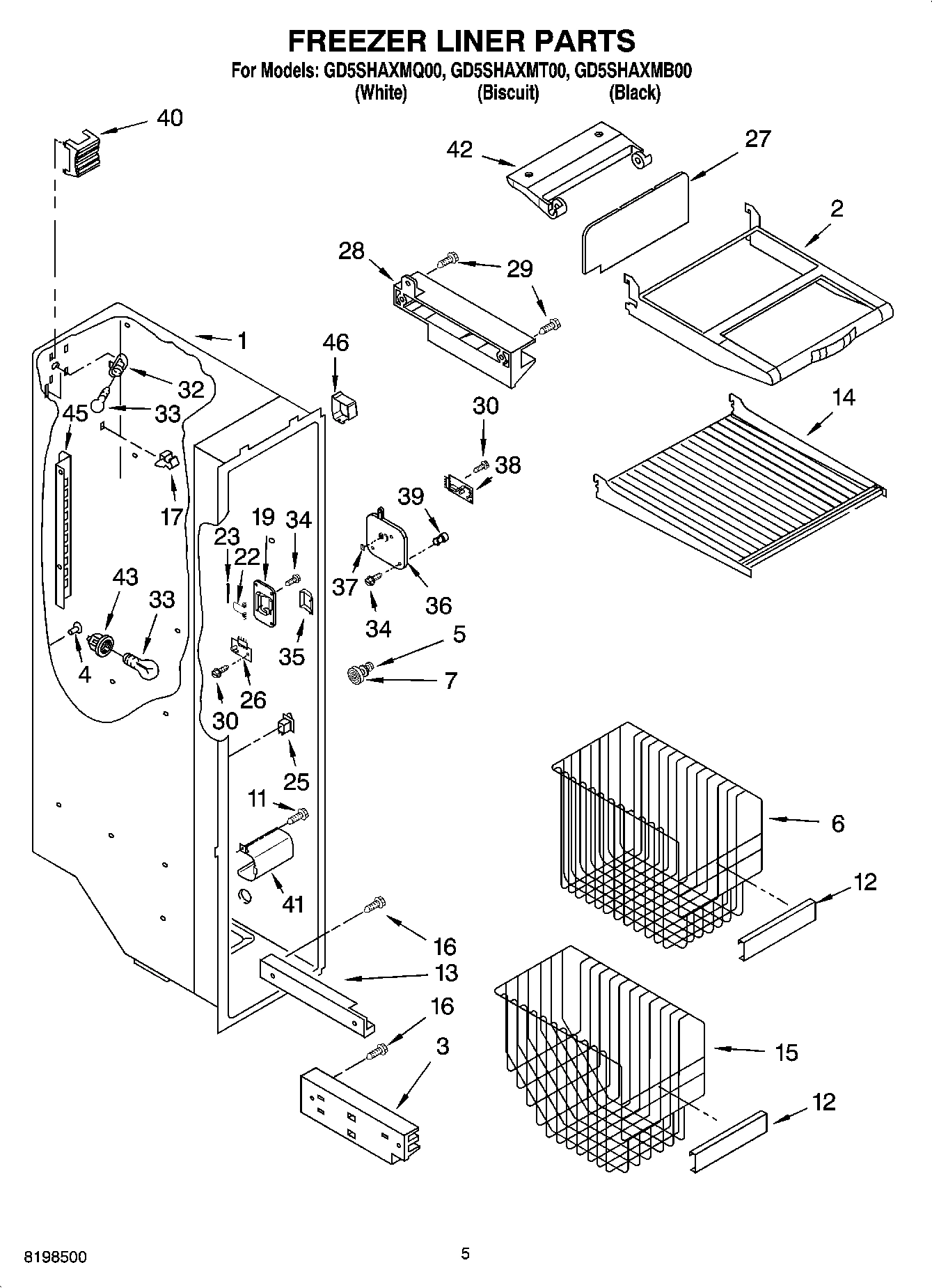 04 - FREEZER LINER PARTS