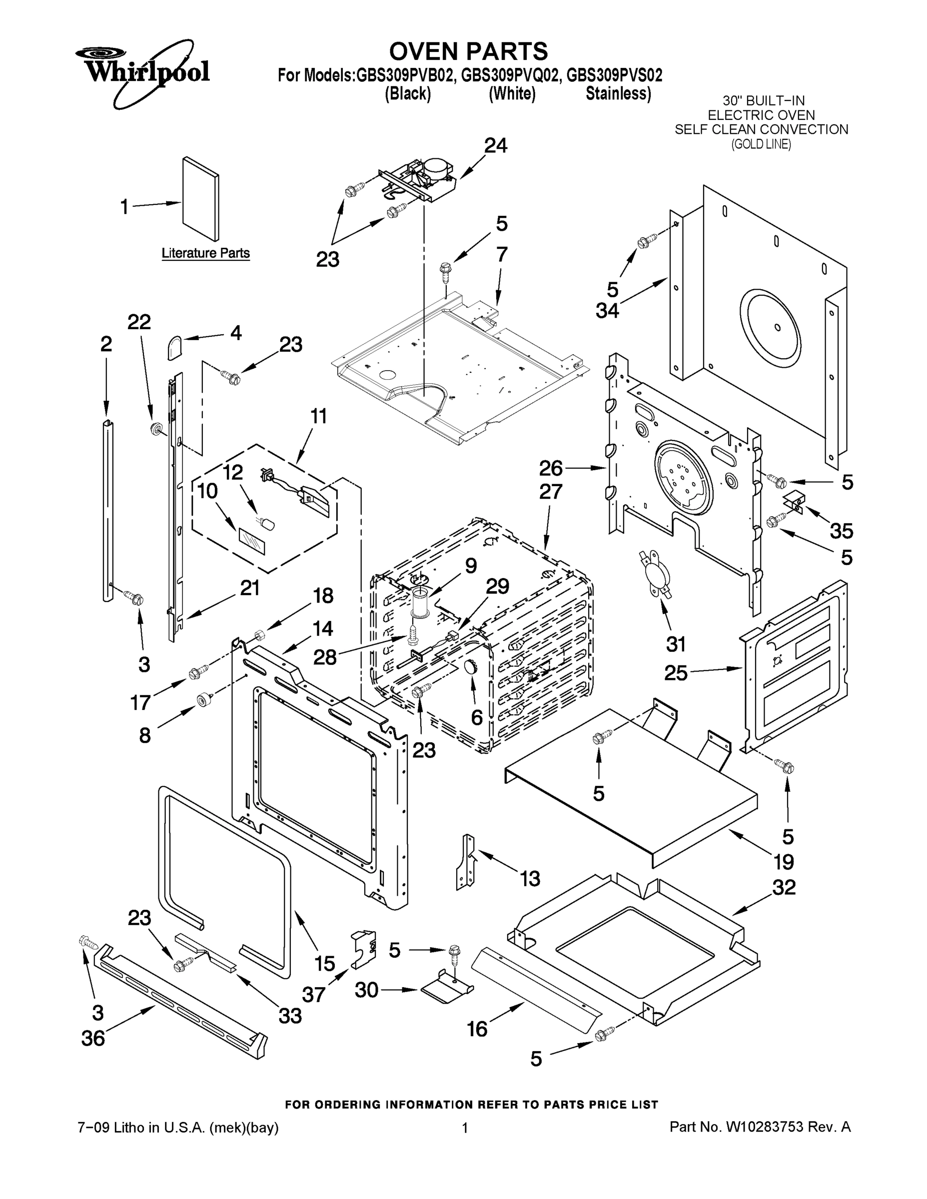 01 - OVEN PARTS