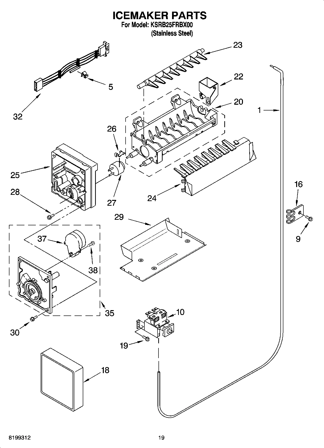 12 - ICEMAKER PARTS, OPTIONAL PARTS